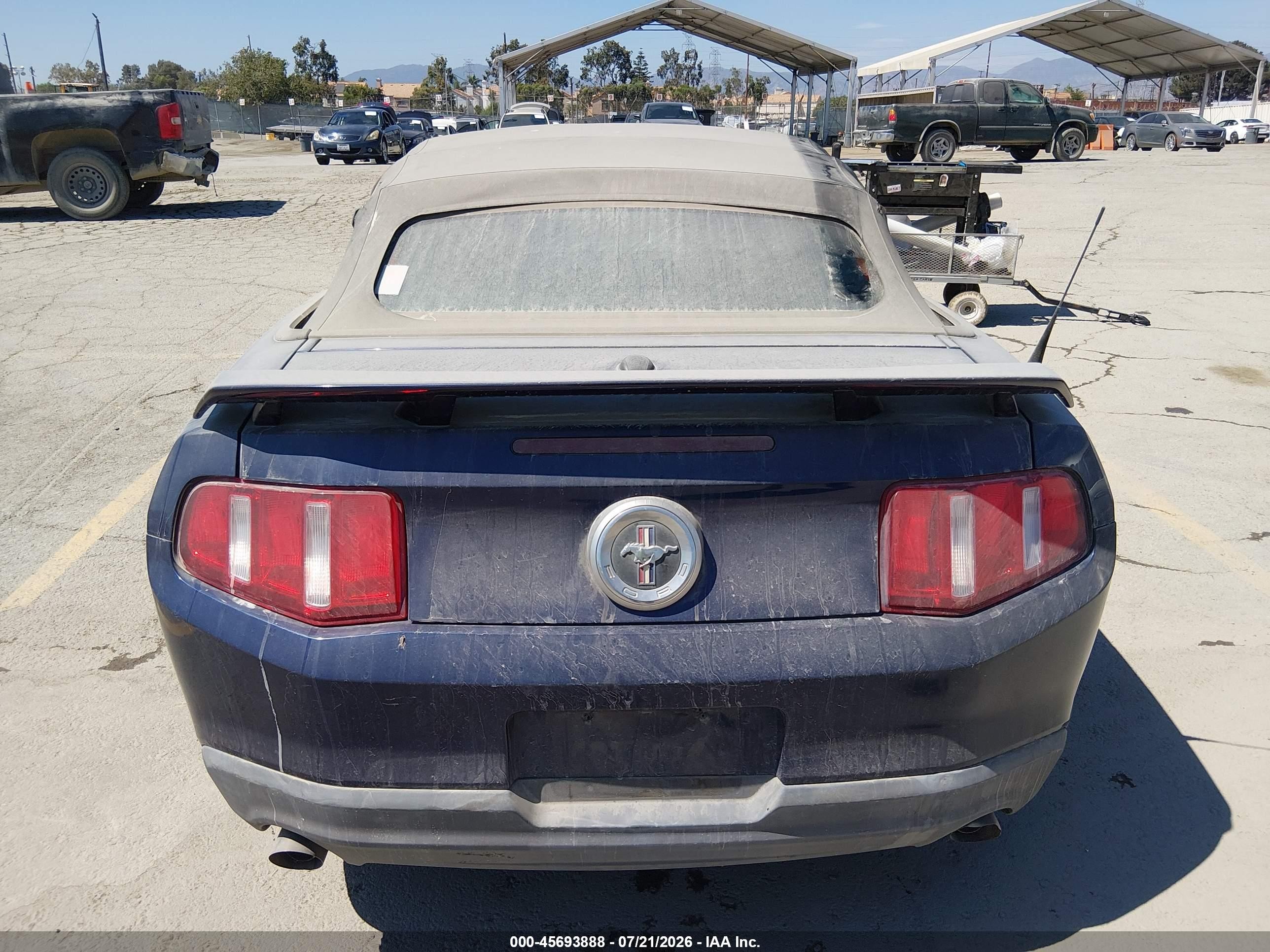 2012 Ford Mustang V6 Premium Blue vin: 1ZVBP8EM6C5230483