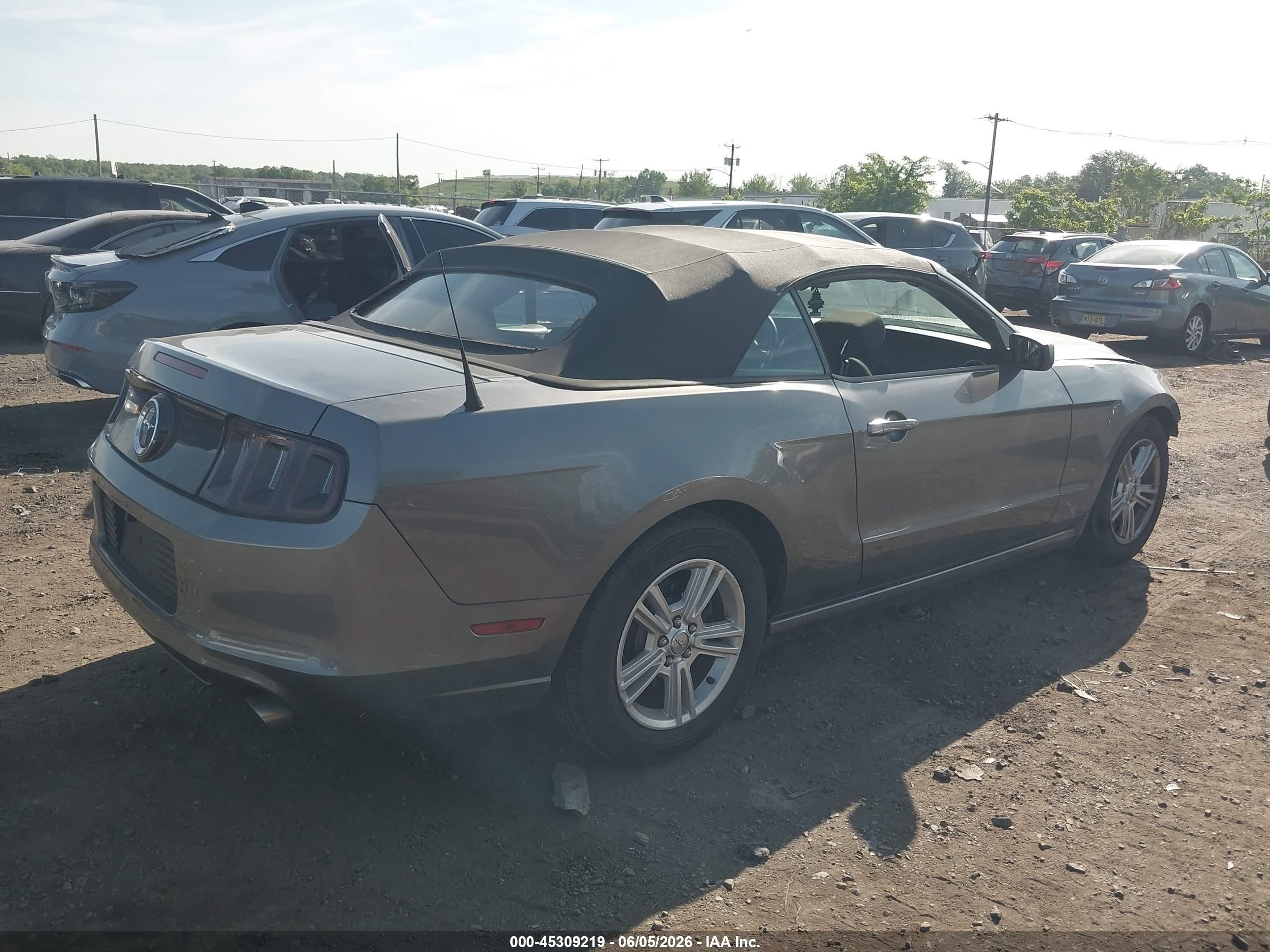 2014 Ford Mustang V6 Gray vin: 1ZVBP8EM6E5328447