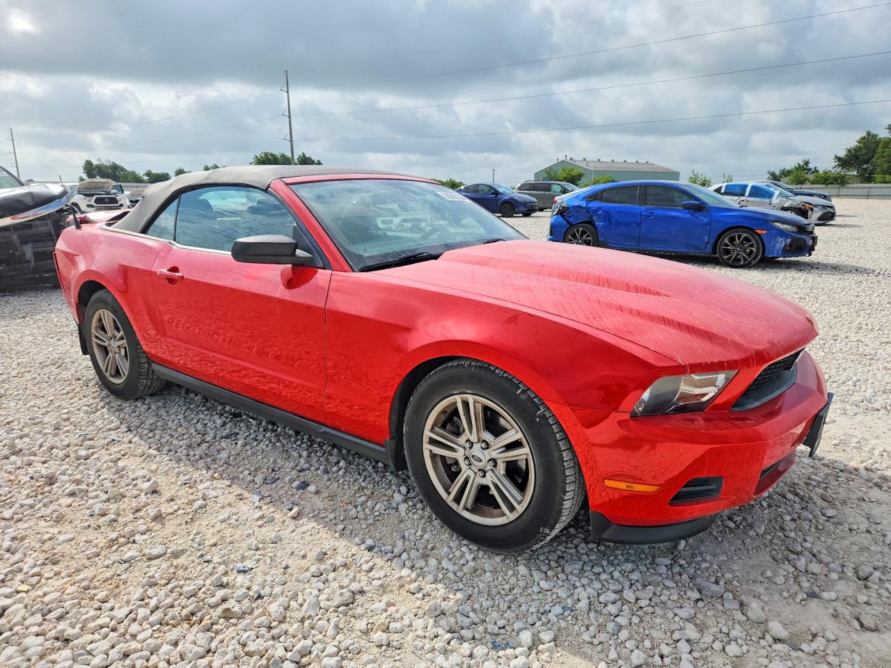 2012 Ford Mustang Red vin: 1ZVBP8EM7C5201512