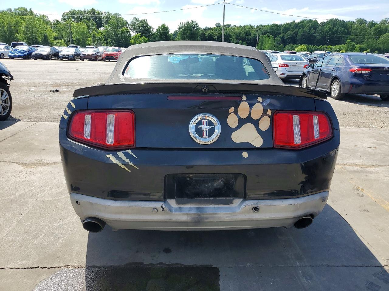 2012 Ford Mustang Black vin: 1ZVBP8EM7C5209545