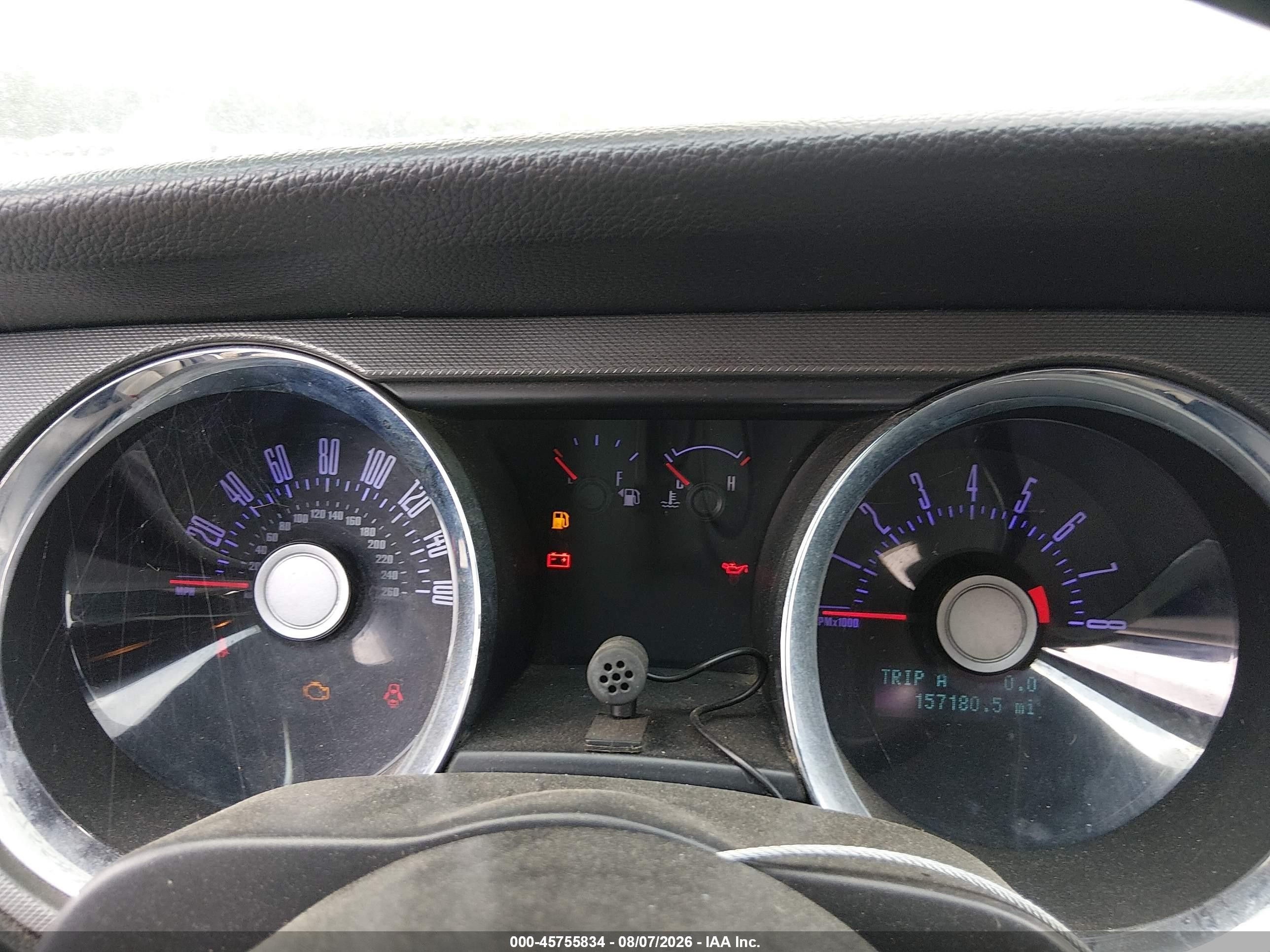 2012 Ford Mustang V6 White vin: 1ZVBP8EM7C5212607