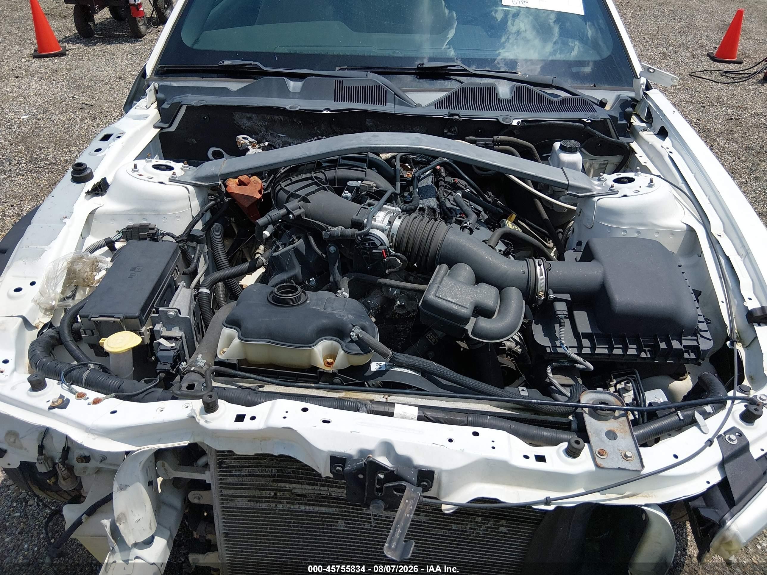 2012 Ford Mustang V6 White vin: 1ZVBP8EM7C5212607