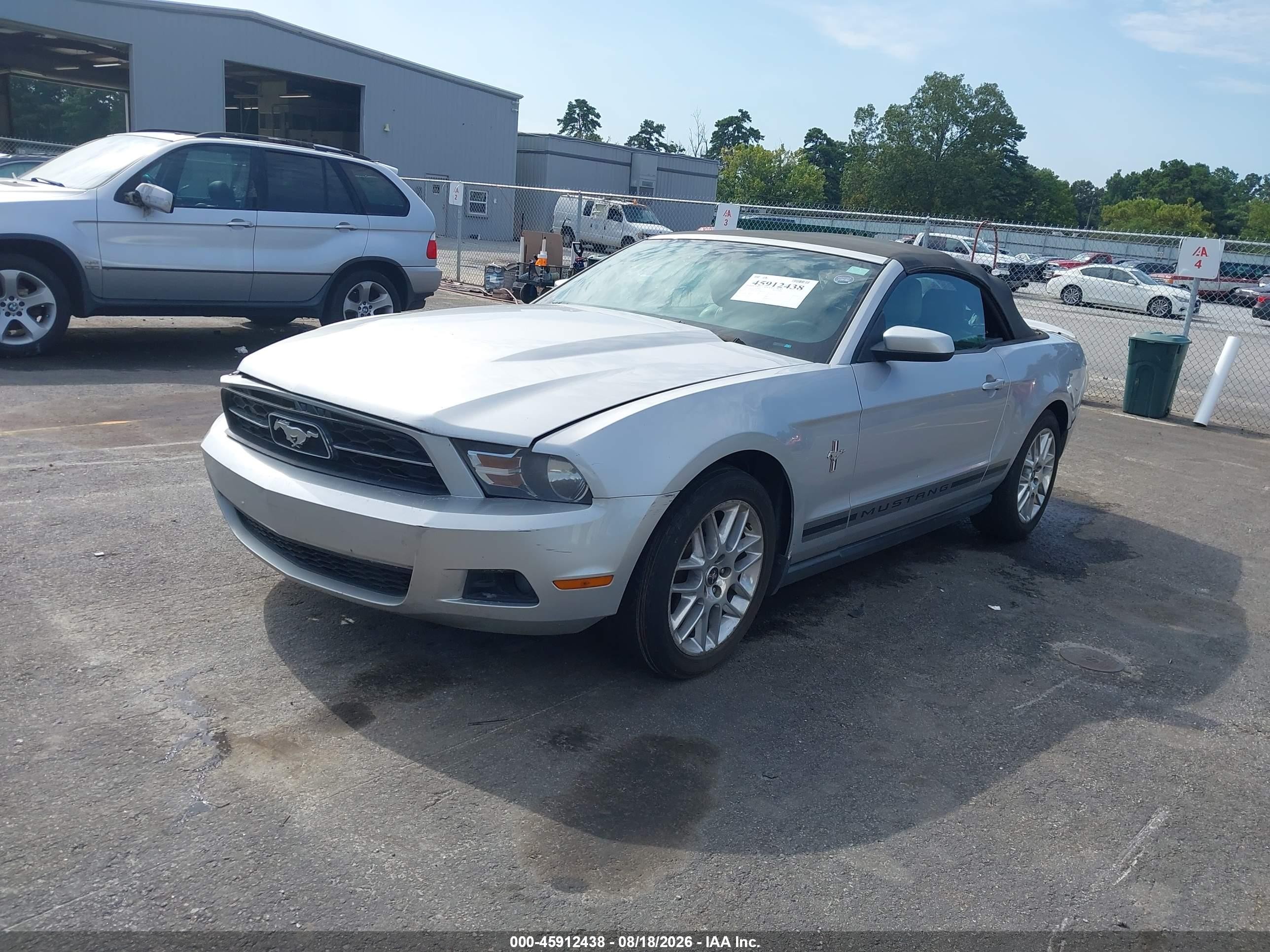 2012 Ford Mustang V6 Premium Silver vin: 1ZVBP8EM7C5255604