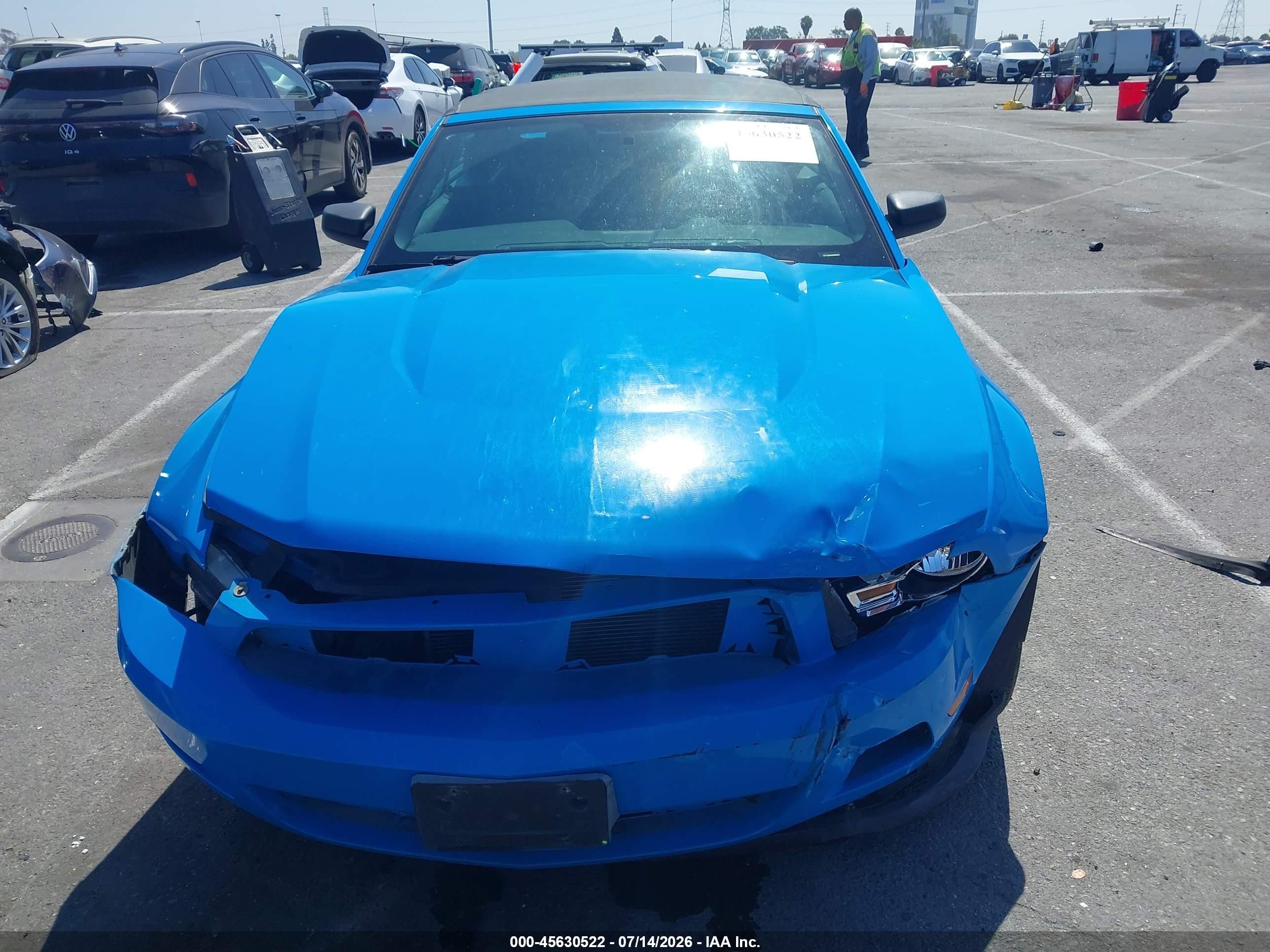 2012 Ford Mustang V6 Premium Blue vin: 1ZVBP8EM7C5282494