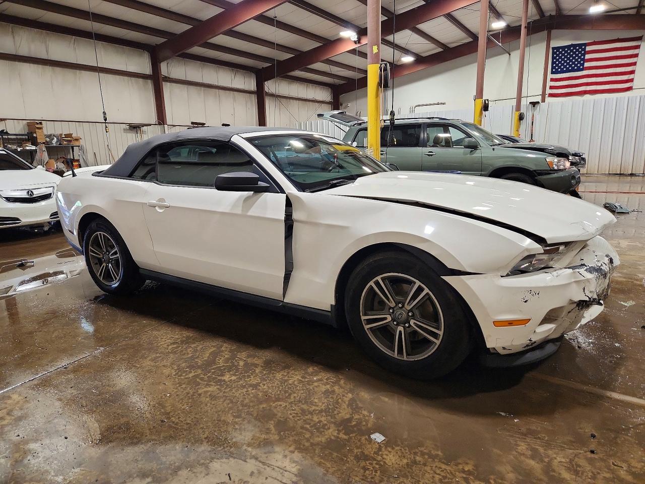 2012 Ford Mustang White vin: 1ZVBP8EM7C5287162