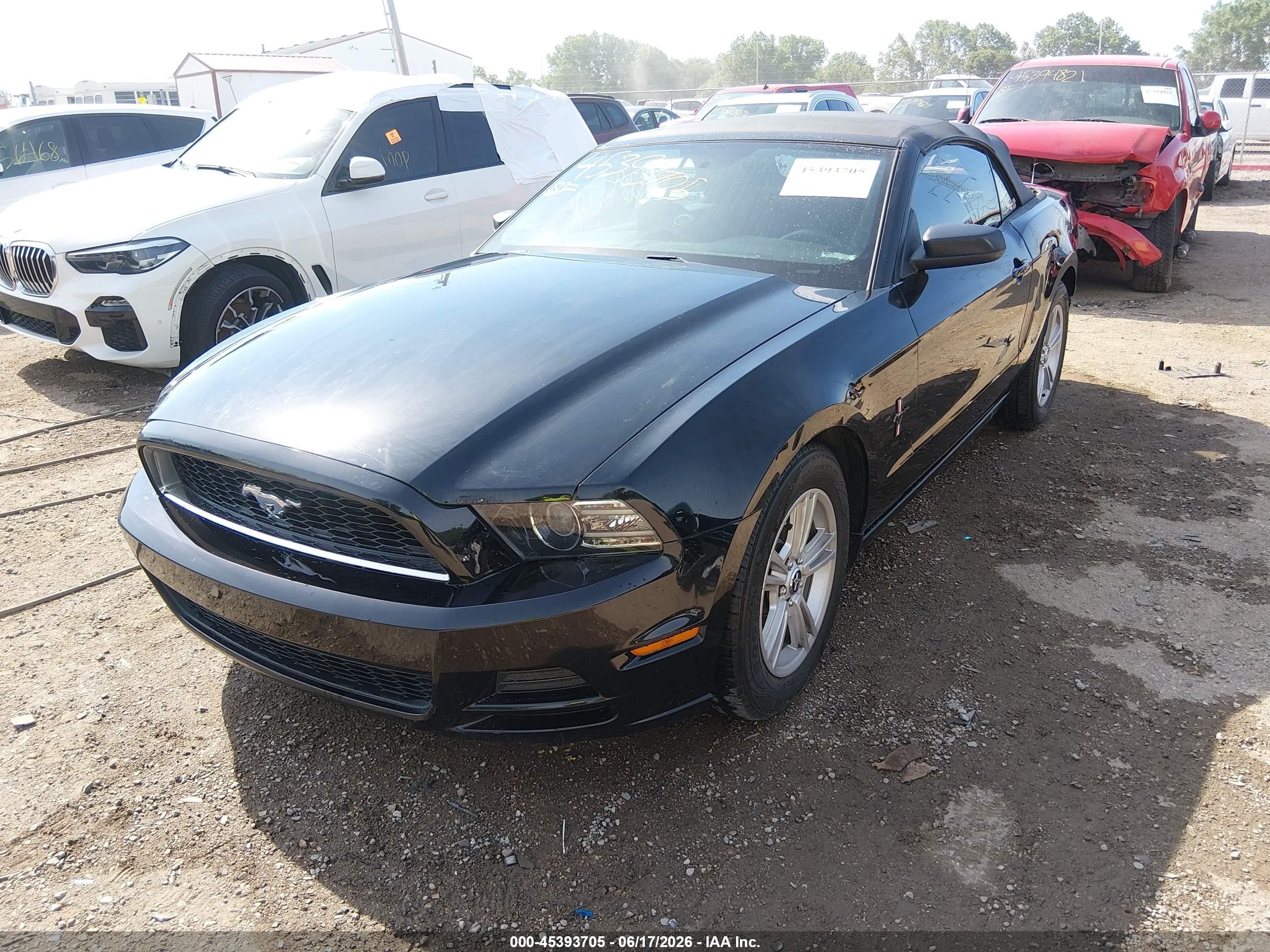 2014 Ford Mustang V6 Black vin: 1ZVBP8EM7E5232102