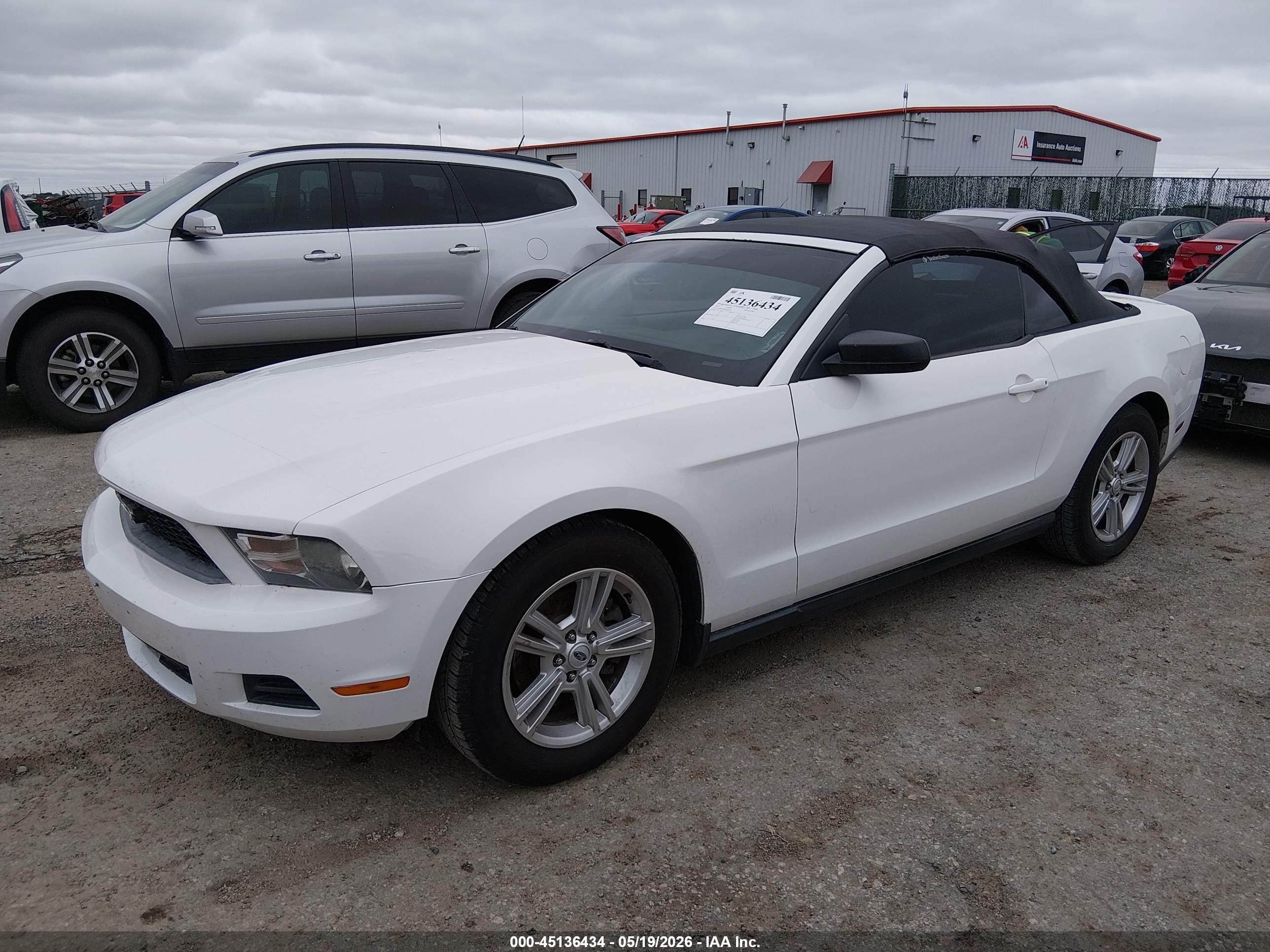 2011 Ford Mustang V6 White vin: 1ZVBP8EM8B5138239