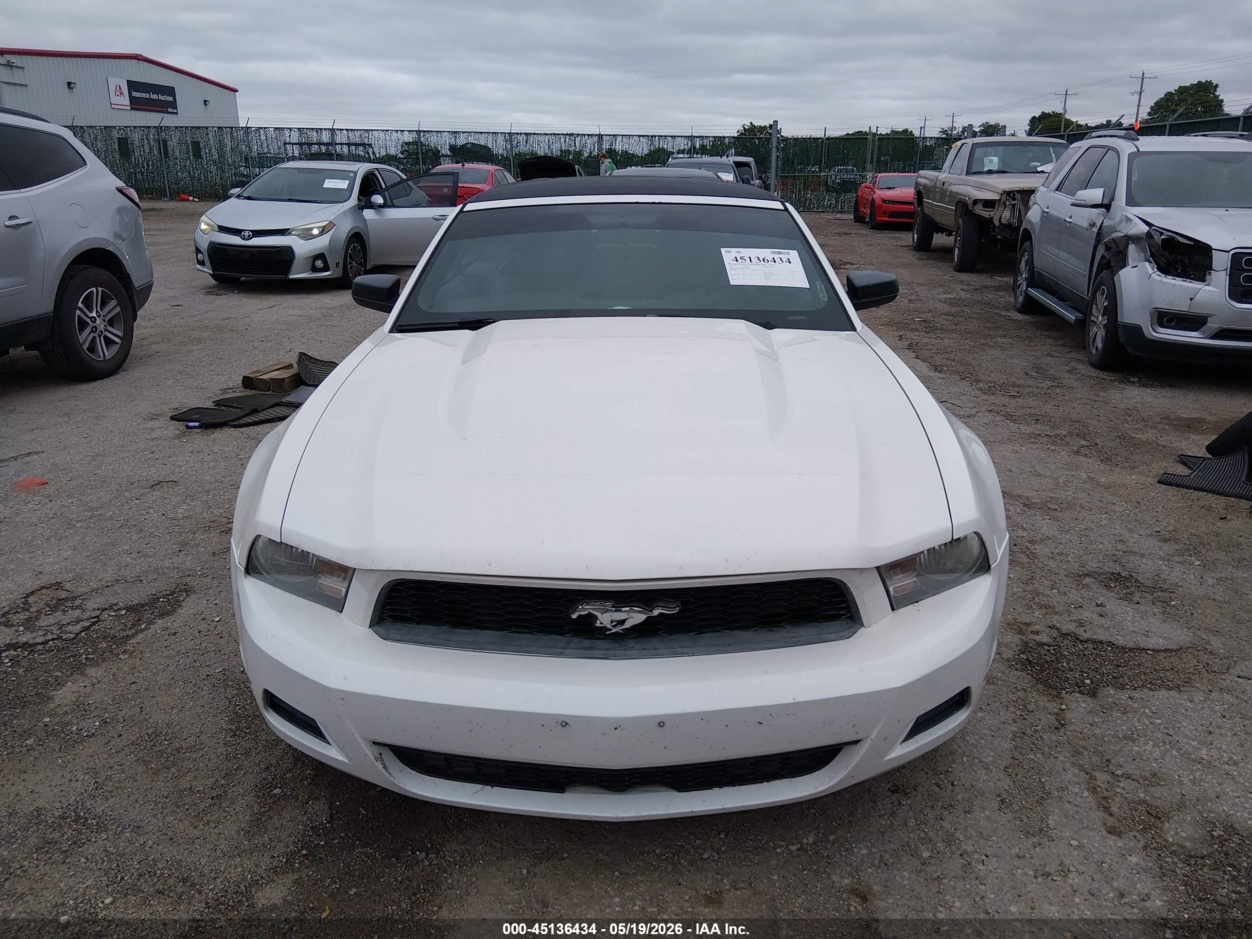 2011 Ford Mustang V6 White vin: 1ZVBP8EM8B5138239