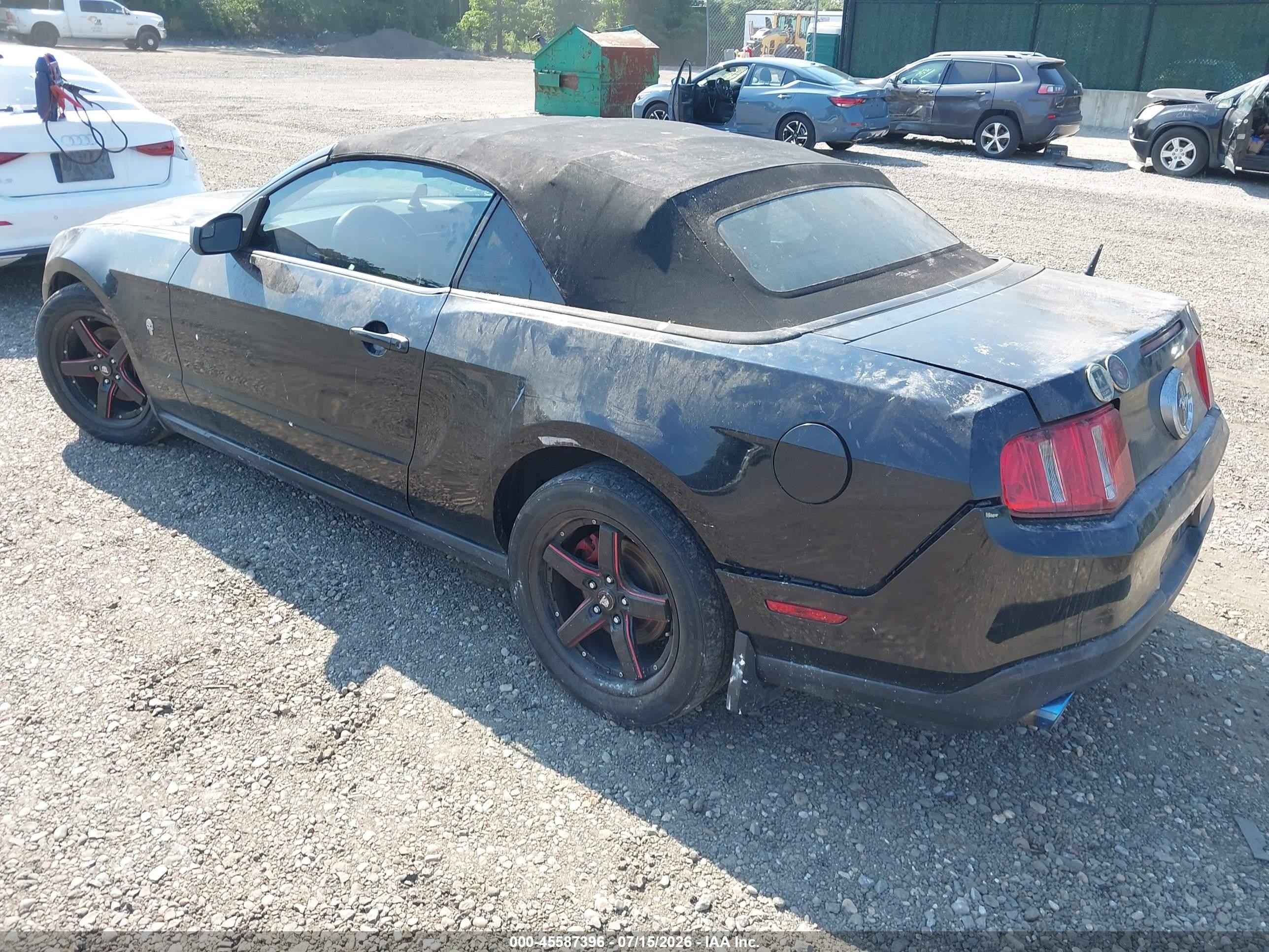 2012 Ford Mustang V6 Black vin: 1ZVBP8EM8C5242098