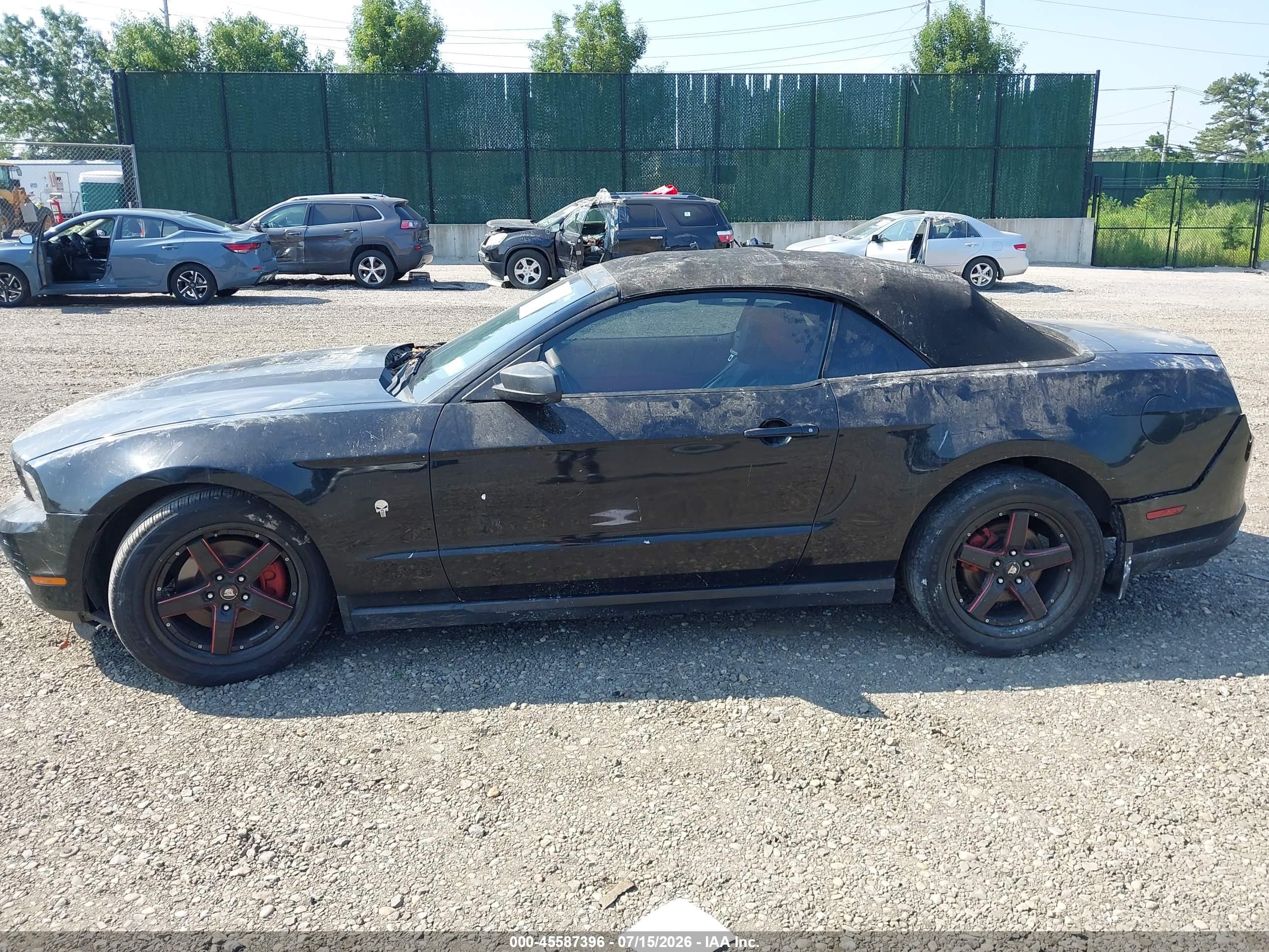 2012 Ford Mustang V6 Black vin: 1ZVBP8EM8C5242098