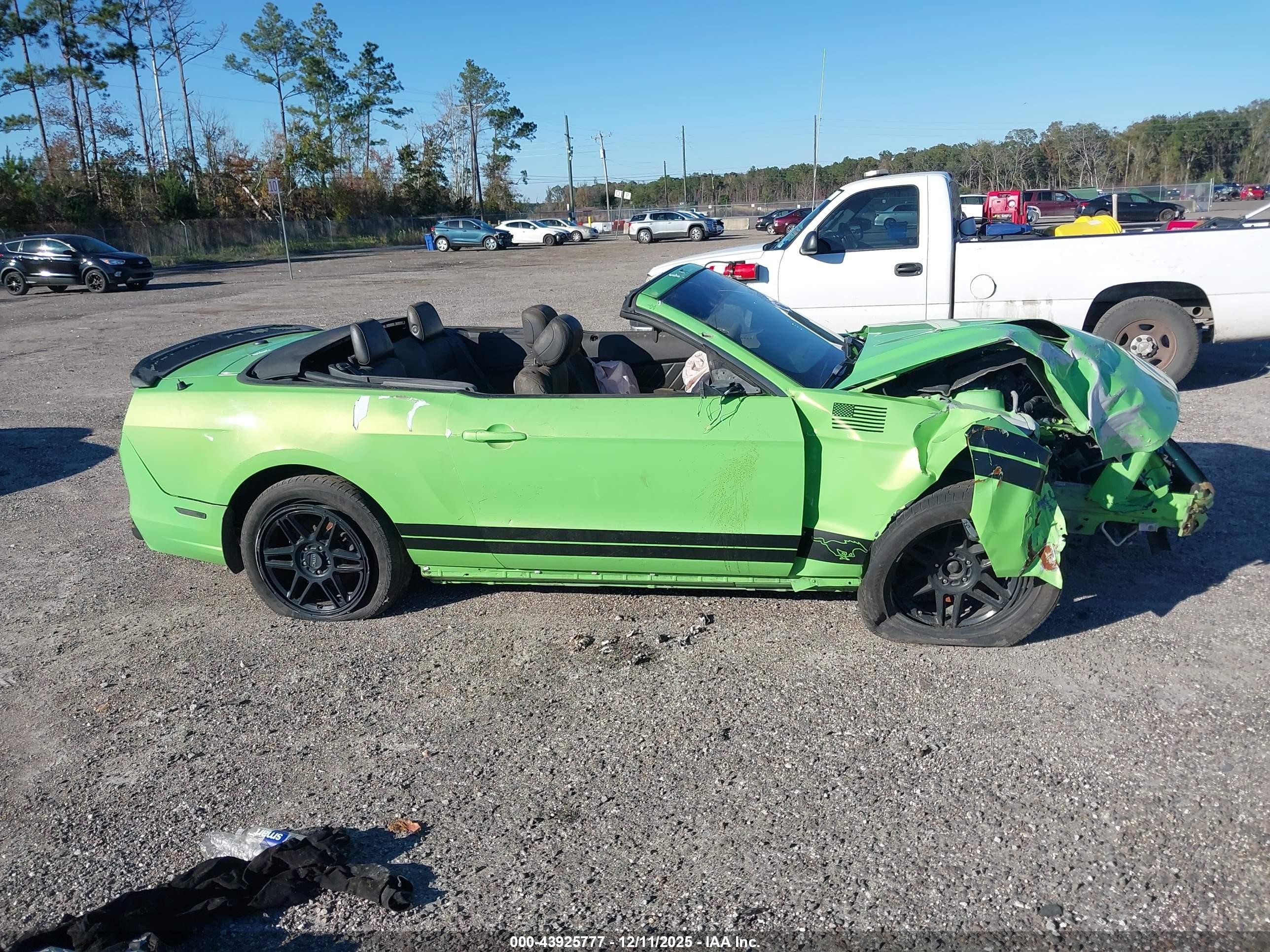 2013 Ford Mustang V6 Premium Green vin: 1ZVBP8EM8D5223374