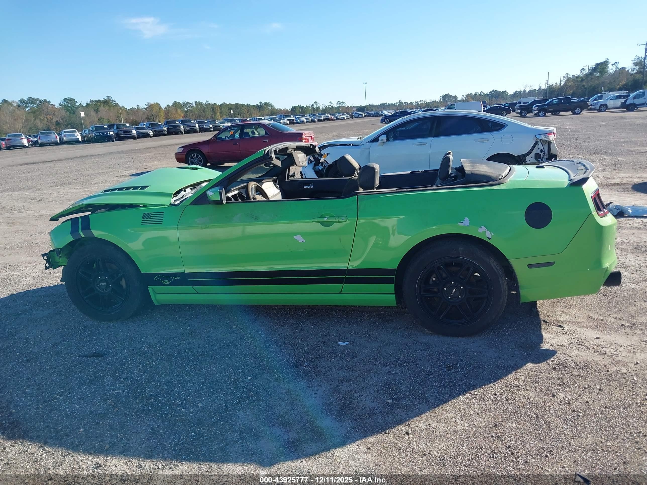 2013 Ford Mustang V6 Premium Green vin: 1ZVBP8EM8D5223374