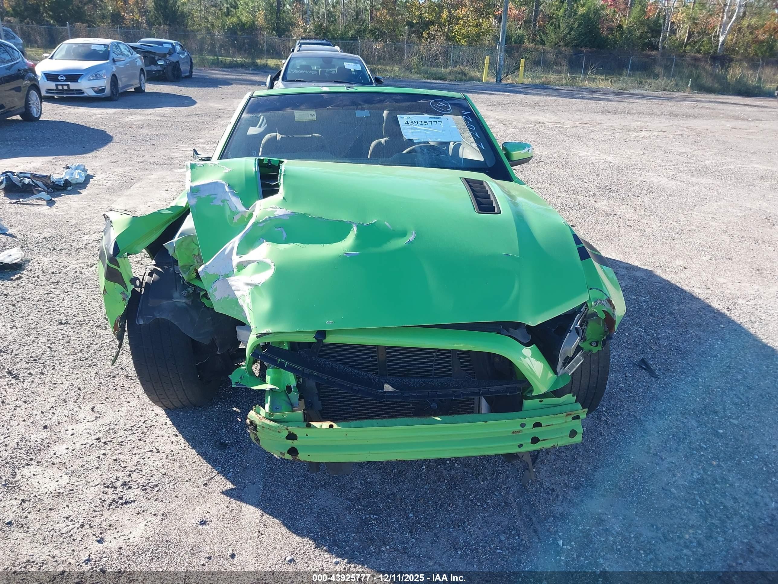 2013 Ford Mustang V6 Premium Green vin: 1ZVBP8EM8D5223374