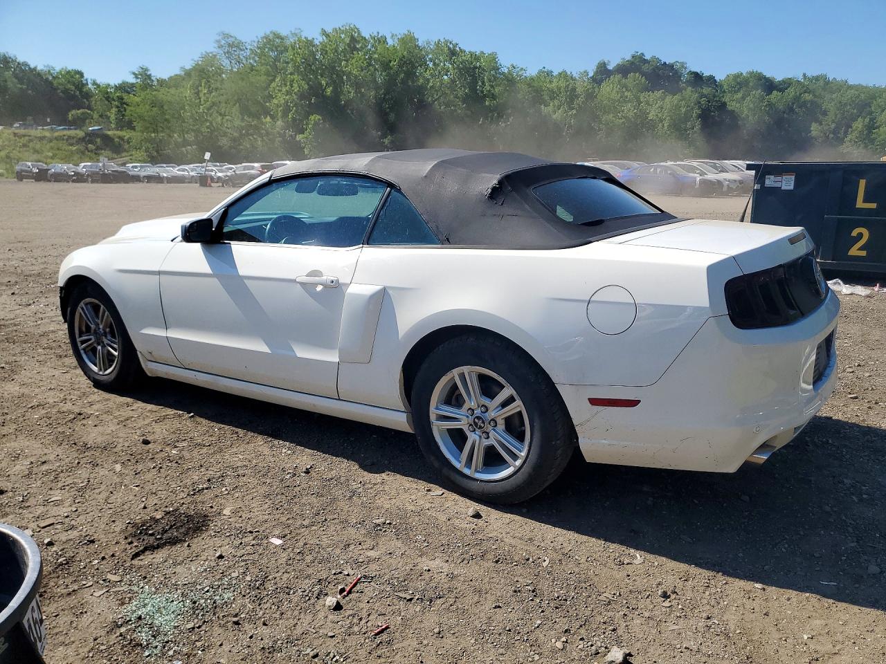 2013 Ford Mustang White vin: 1ZVBP8EM8D5224413
