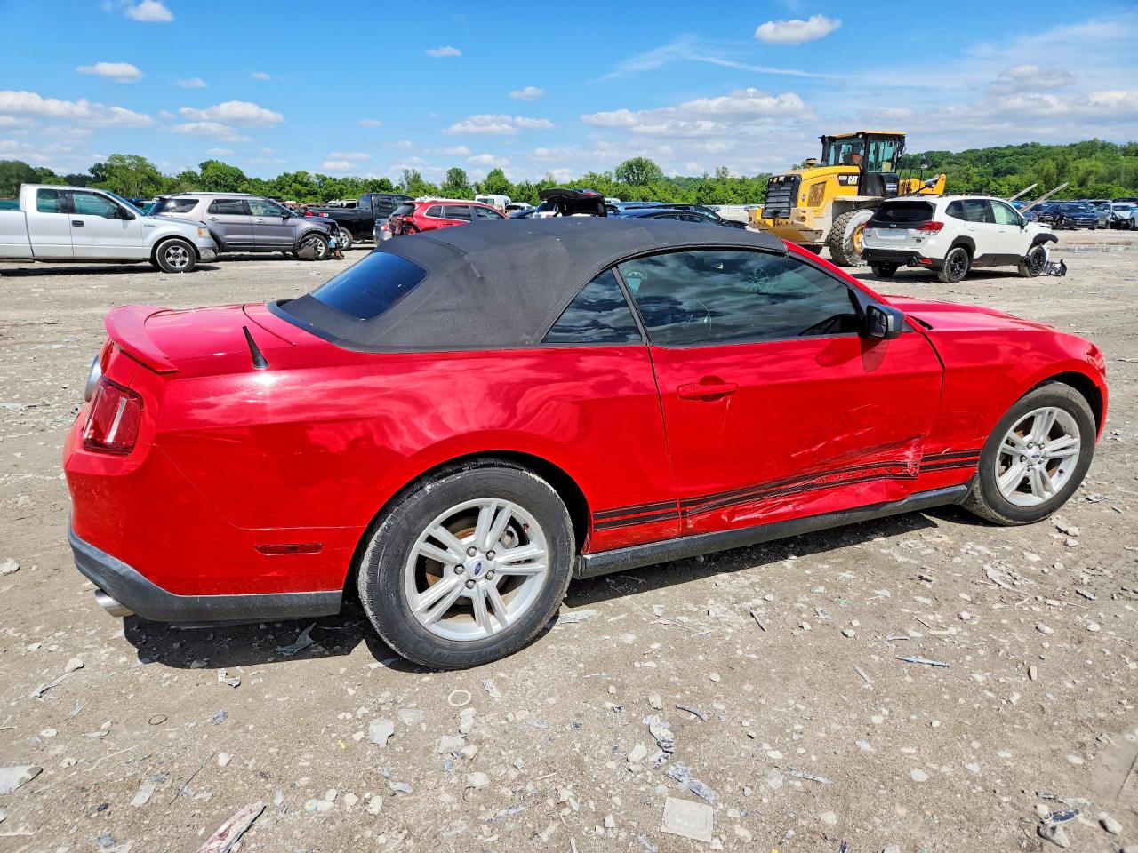 2012 Ford Mustang Red vin: 1ZVBP8EM9C5203763