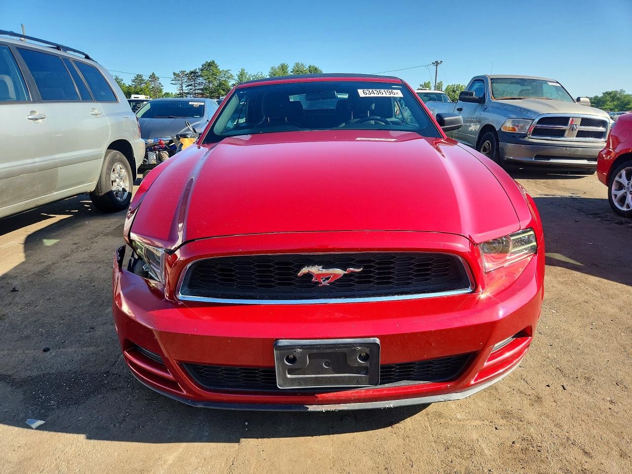 2013 Ford Mustang Red vin: 1ZVBP8EM9D5239194