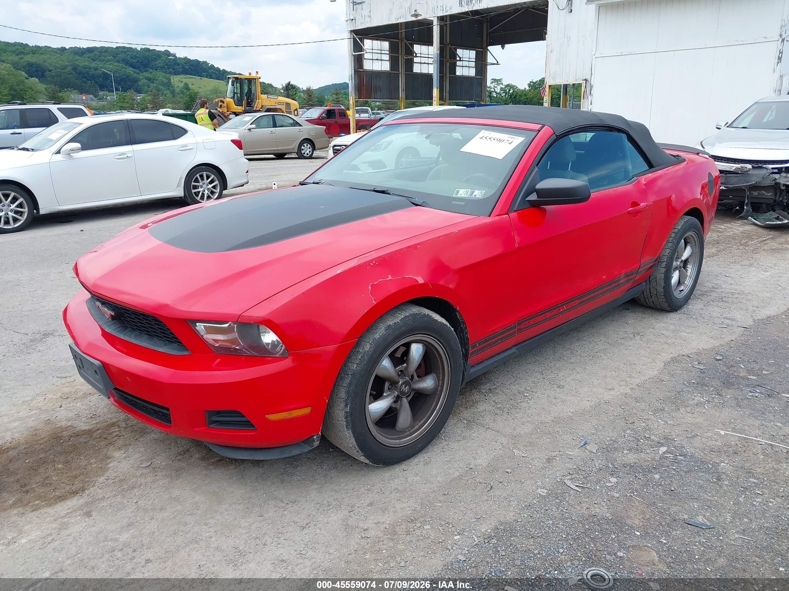 2012 Ford Mustang V6/v6 Premium Red vin: 1ZVBP8EMXC5203934