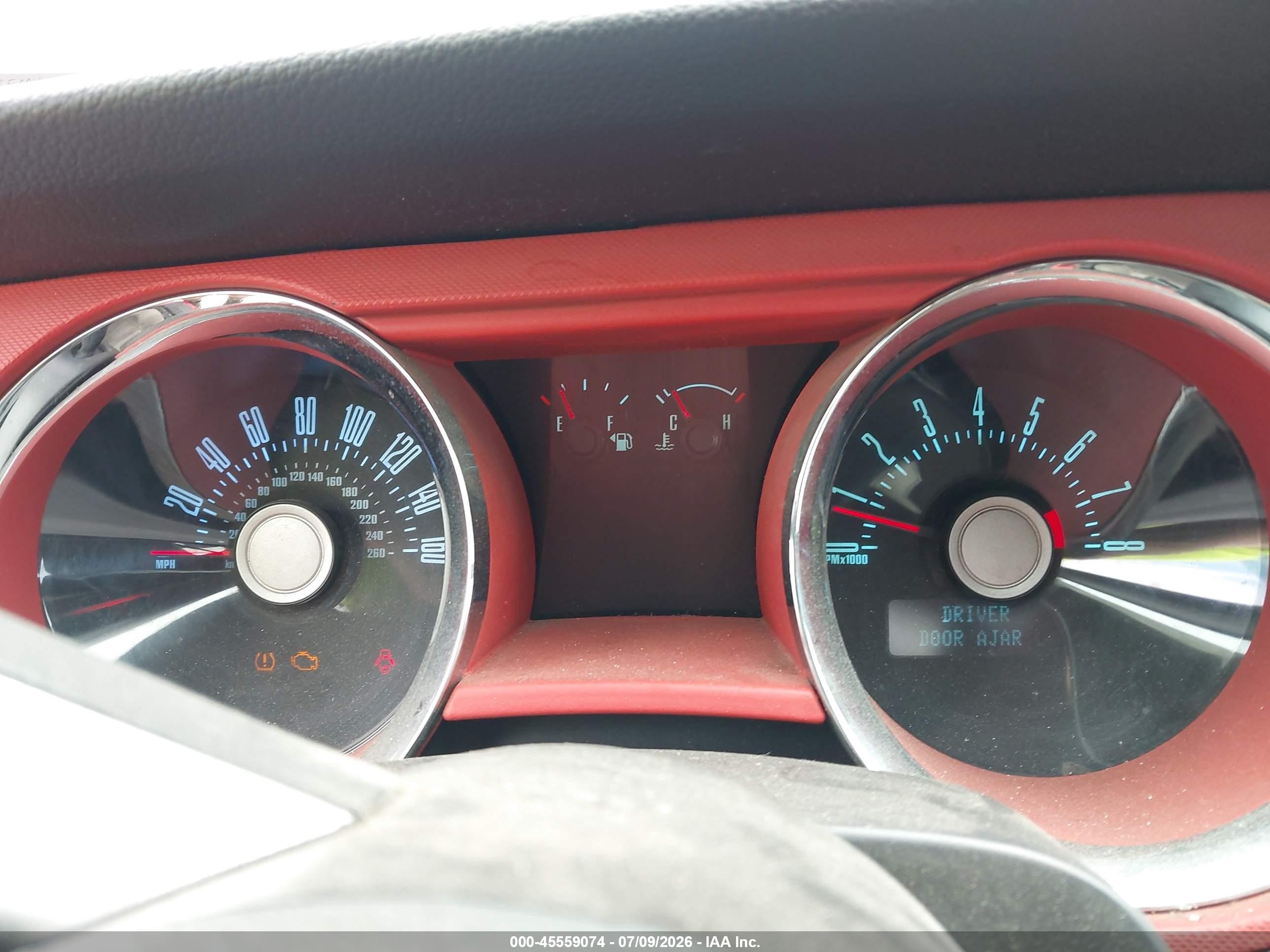2012 Ford Mustang V6/v6 Premium Red vin: 1ZVBP8EMXC5203934