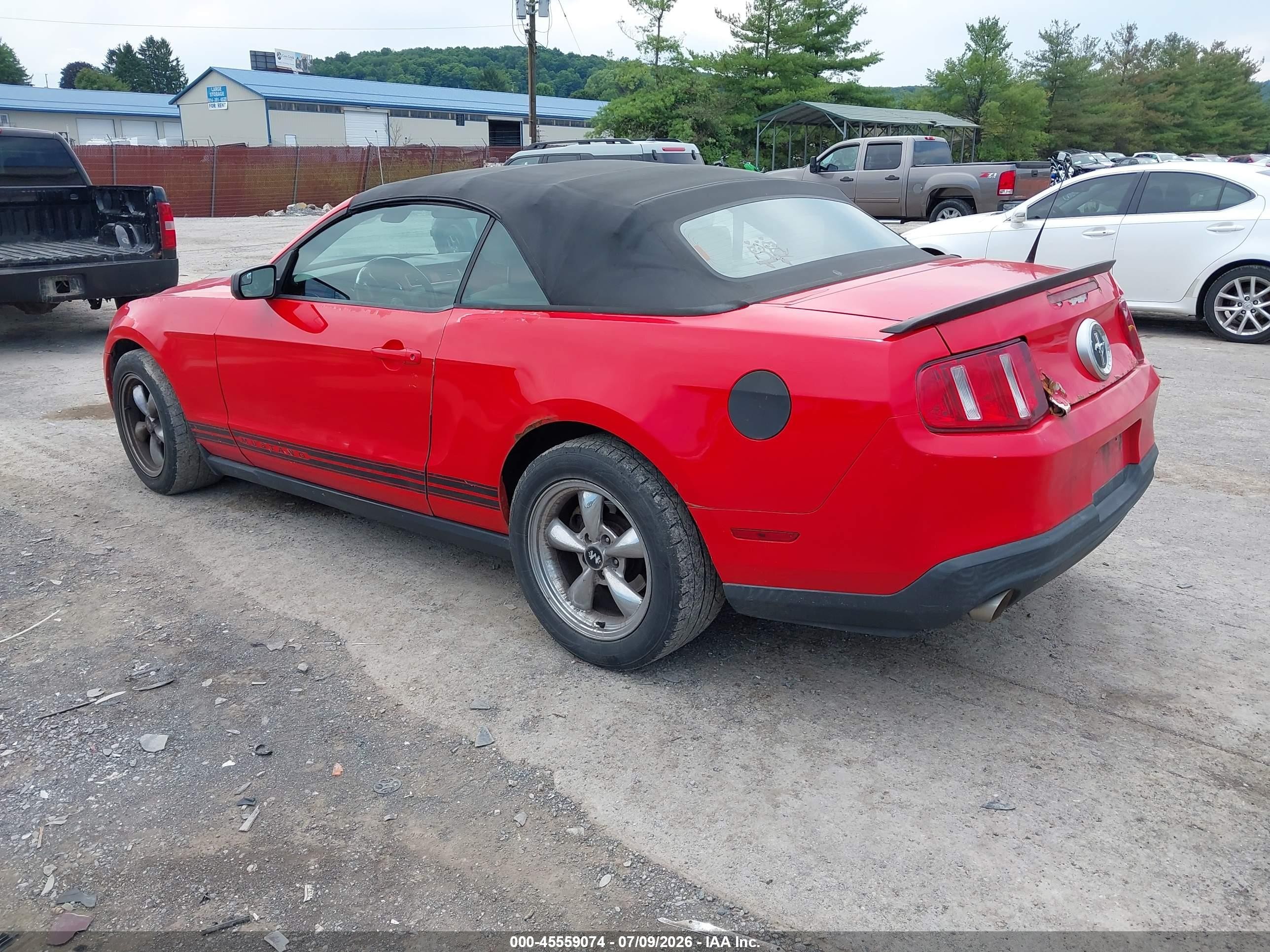 2012 Ford Mustang V6/v6 Premium Red vin: 1ZVBP8EMXC5203934