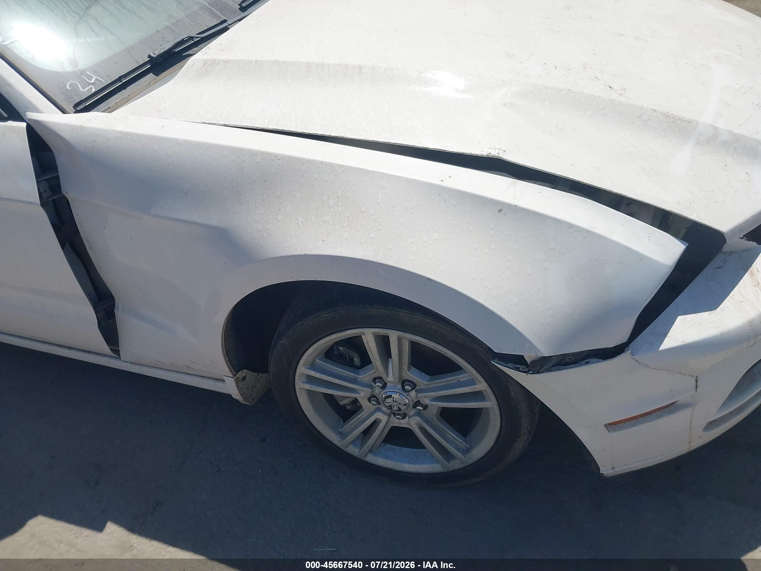 2013 Ford Mustang V6 White vin: 1ZVBP8EMXD5211338