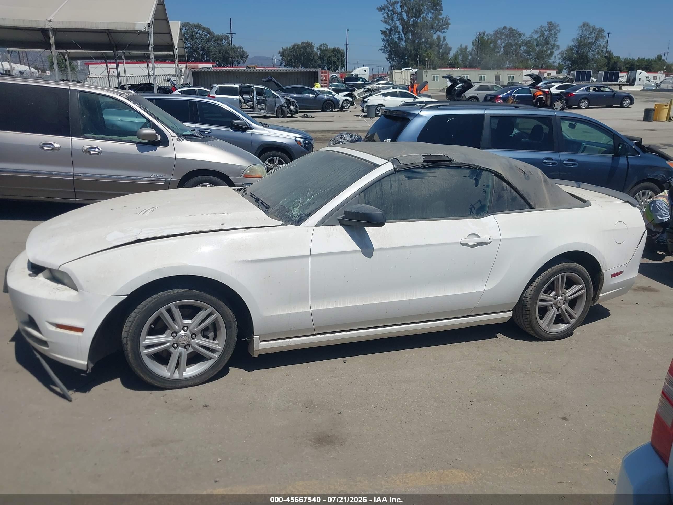 2013 Ford Mustang V6 White vin: 1ZVBP8EMXD5211338