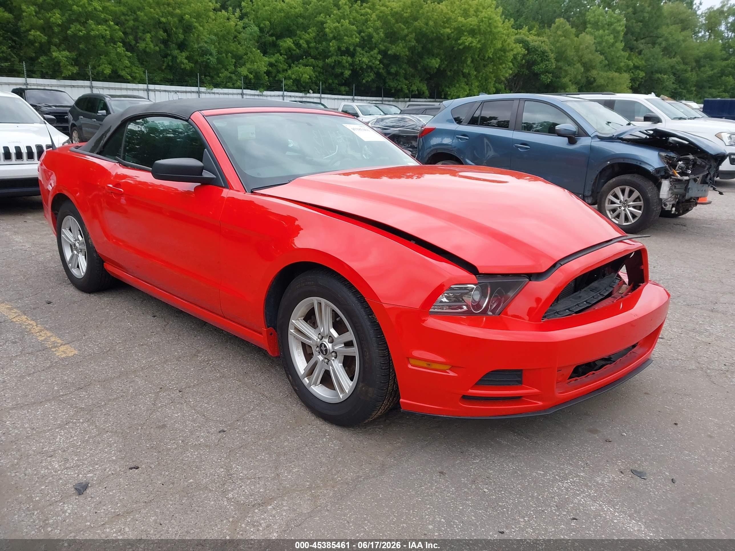 2013 Ford Mustang V6 Red vin: 1ZVBP8EMXD5219746