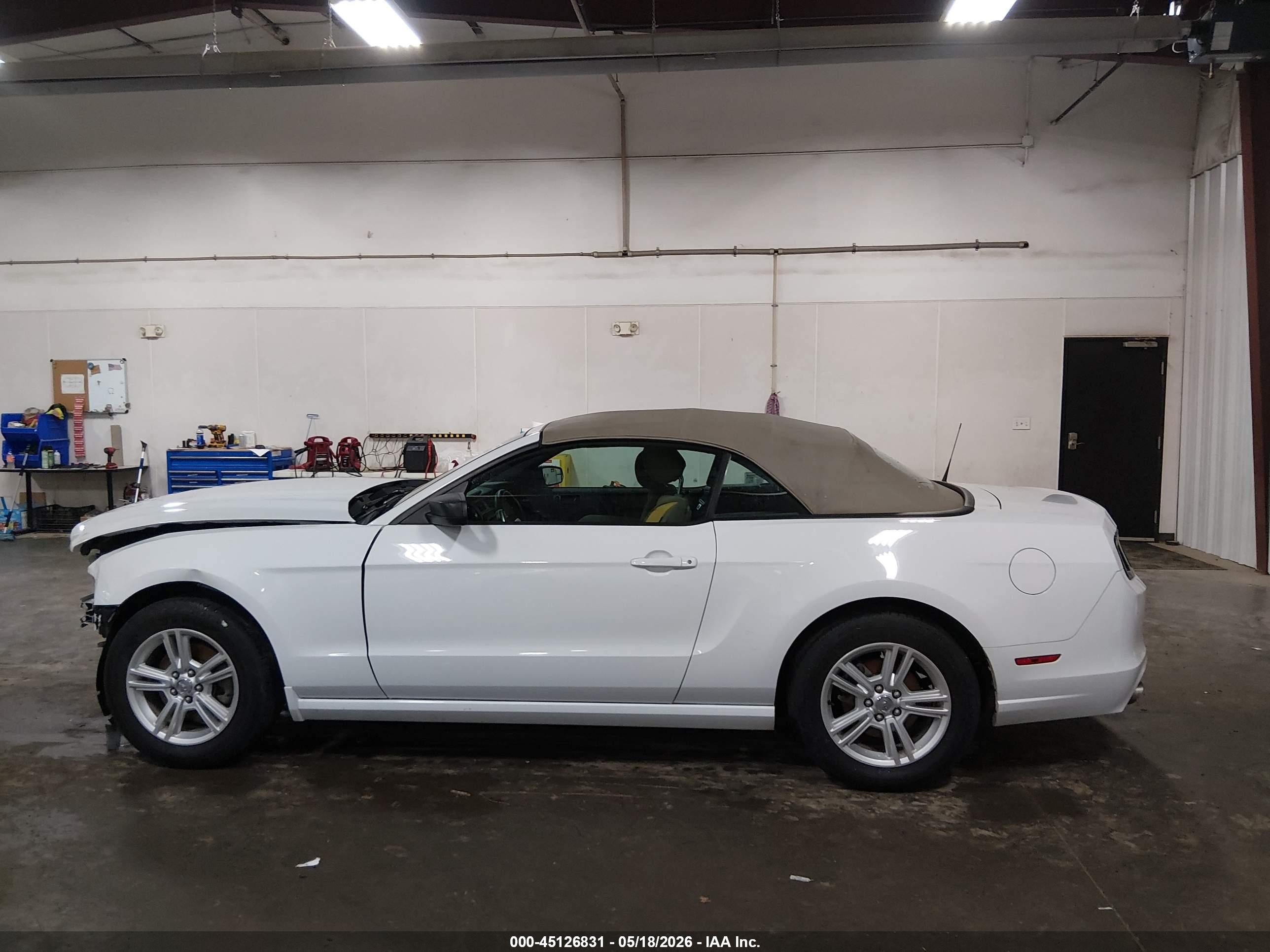 2014 Ford Mustang V6 White vin: 1ZVBP8EMXE5231591