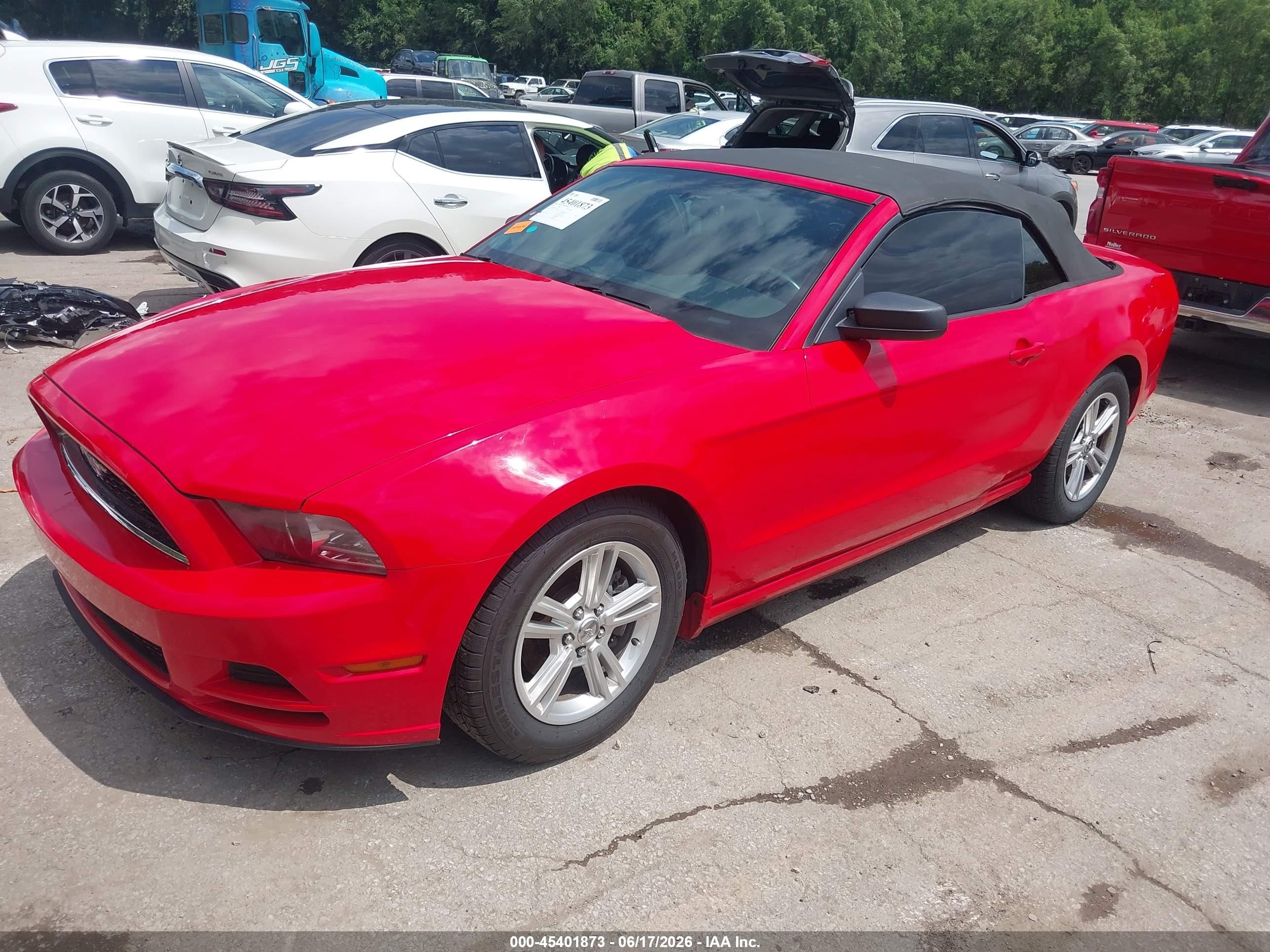 2014 Ford Mustang V6/v6 Premium Red vin: 1ZVBP8EMXE5279253