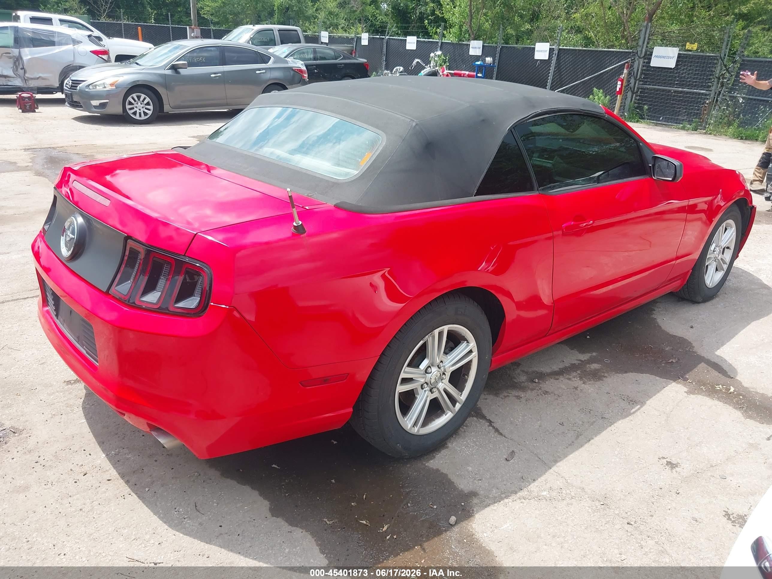 2014 Ford Mustang V6/v6 Premium Red vin: 1ZVBP8EMXE5279253