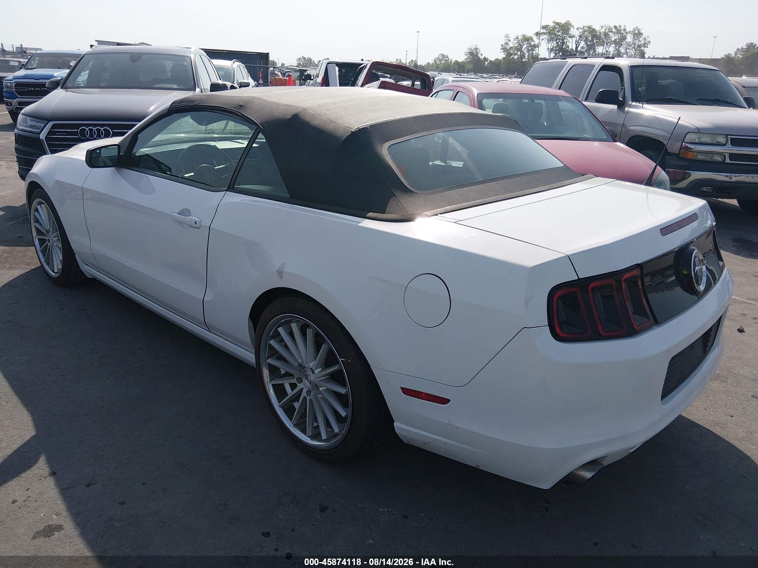 2014 Ford Mustang V6 Белый vin: 1ZVBP8EMXE5328645