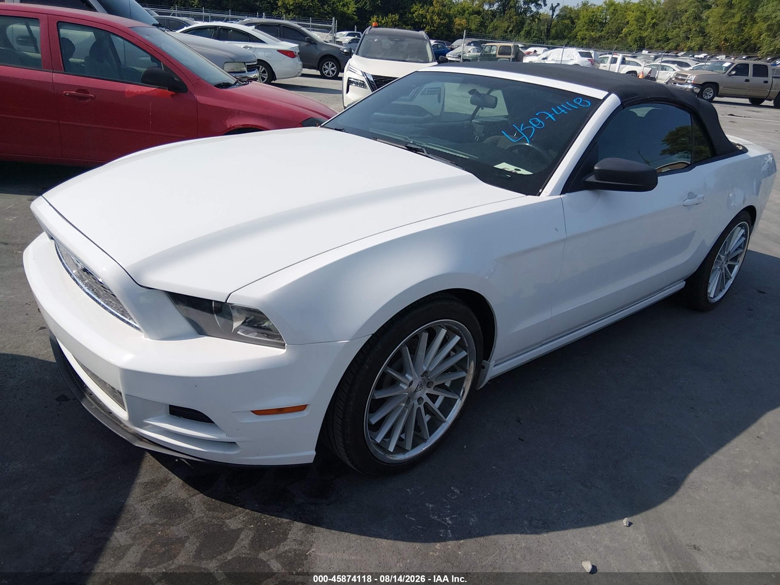 2014 Ford Mustang V6 Белый vin: 1ZVBP8EMXE5328645