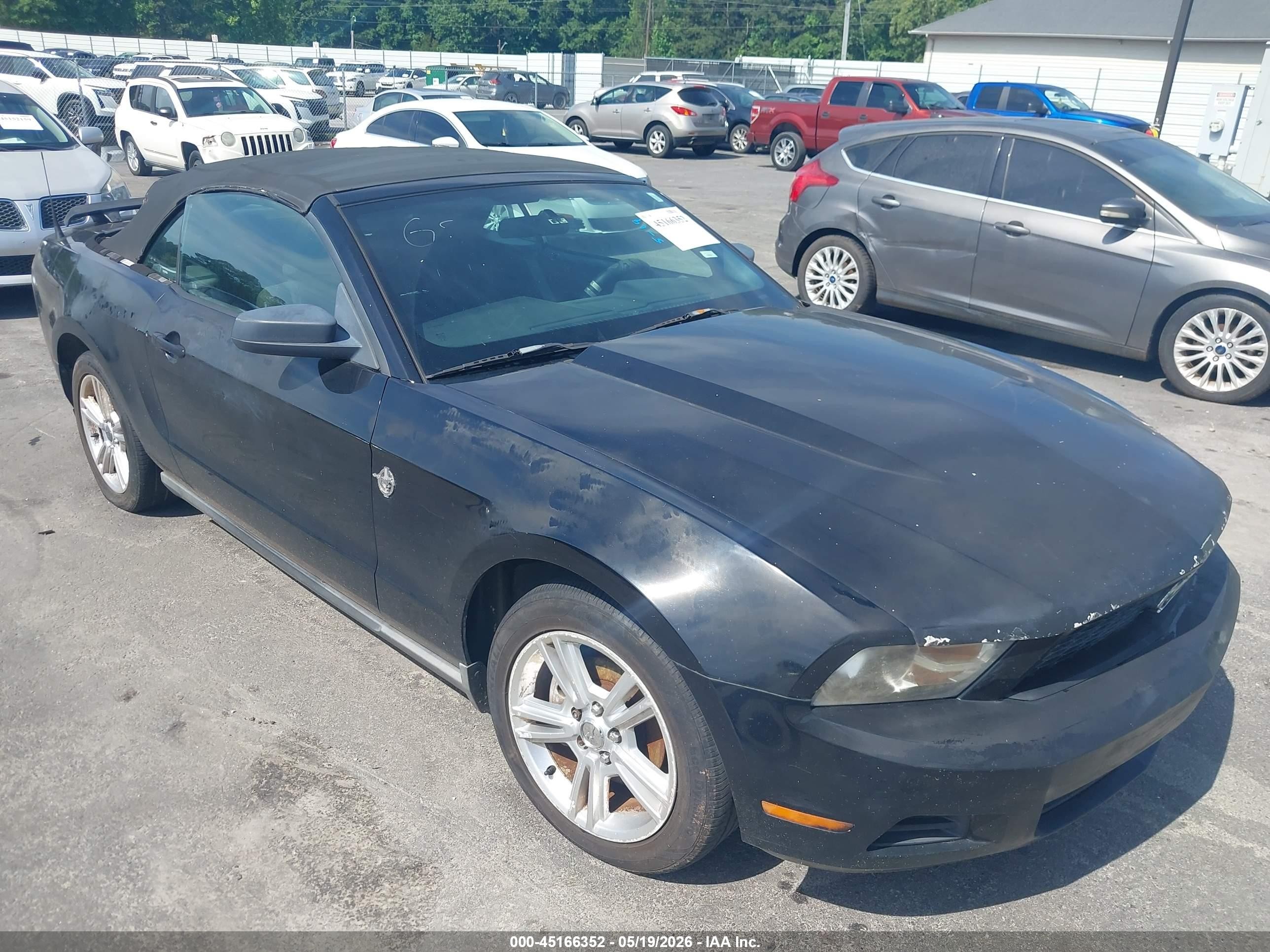2010 Ford Mustang V6 Black vin: 1ZVBP8EN4A5172220