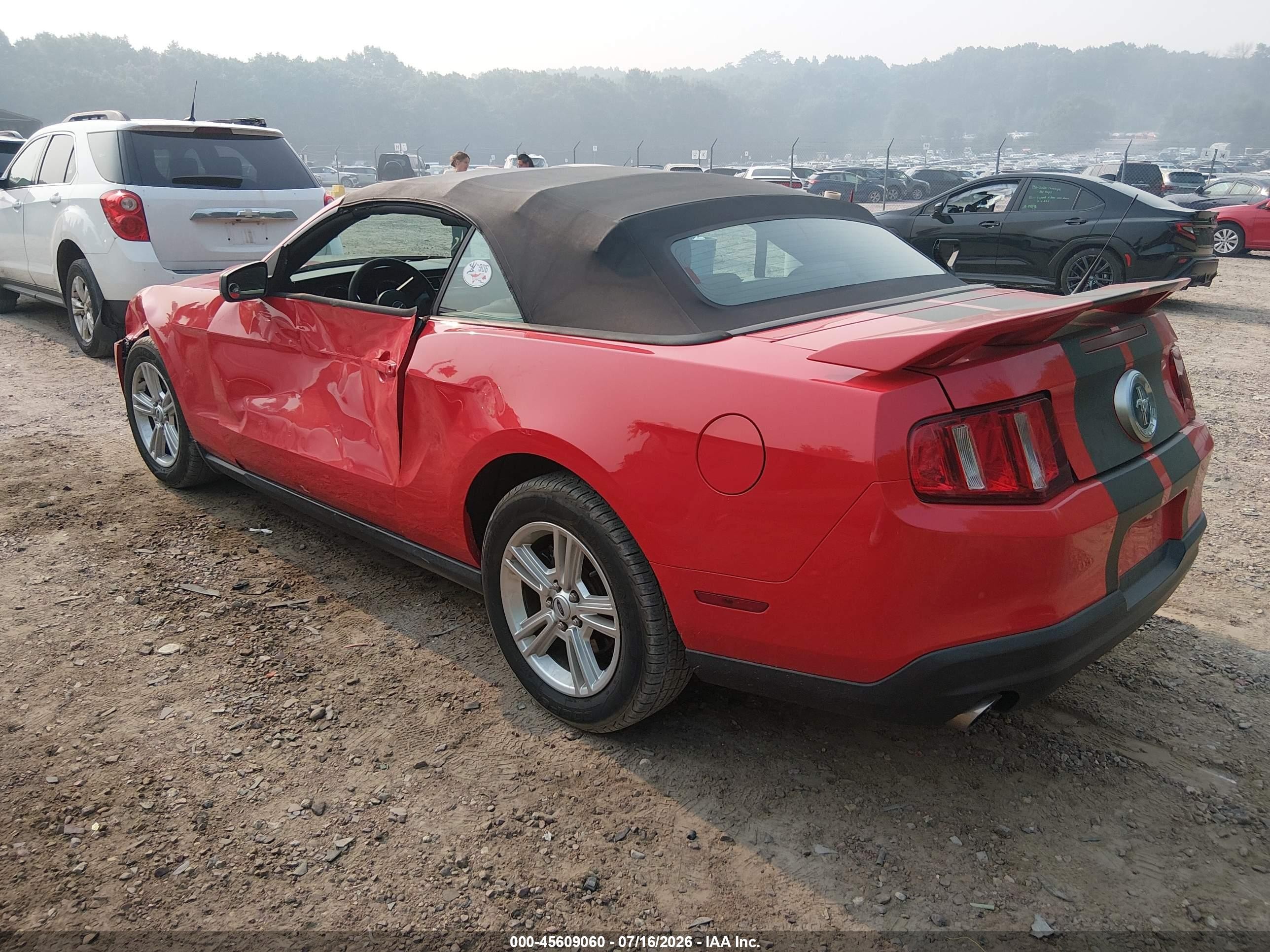 2010 Ford Mustang V6/v6 Premium Red vin: 1ZVBP8EN5A5122281