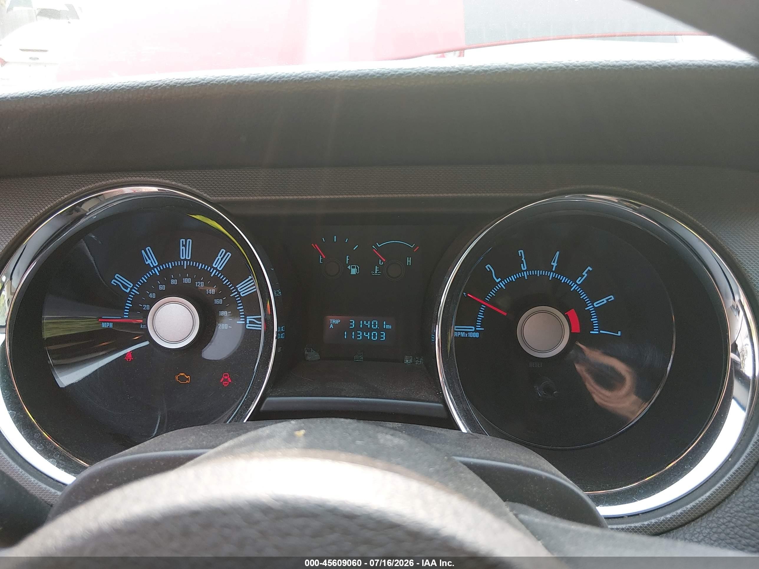 2010 Ford Mustang V6/v6 Premium Red vin: 1ZVBP8EN5A5122281