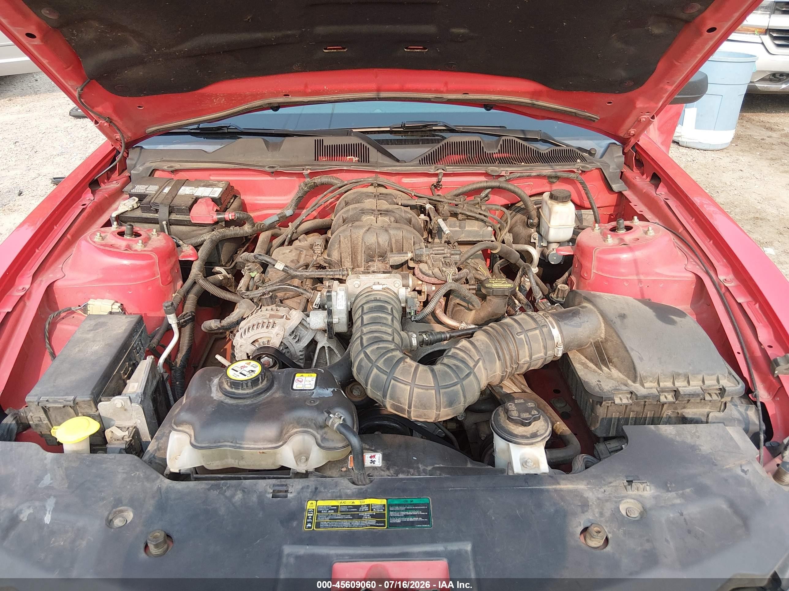 2010 Ford Mustang V6/v6 Premium Red vin: 1ZVBP8EN5A5122281