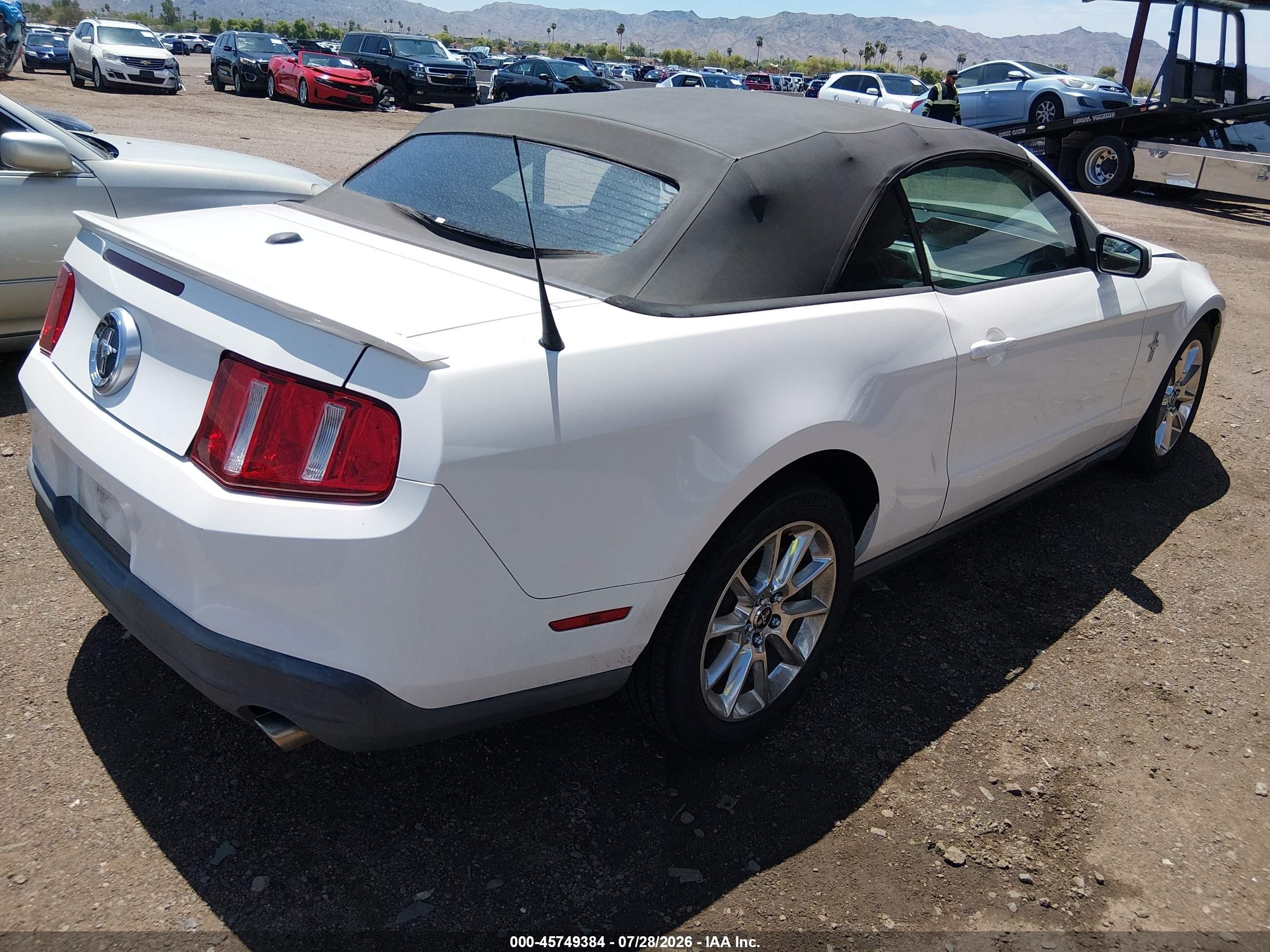 2010 Ford Mustang V6 Premium White vin: 1ZVBP8EN7A5104350