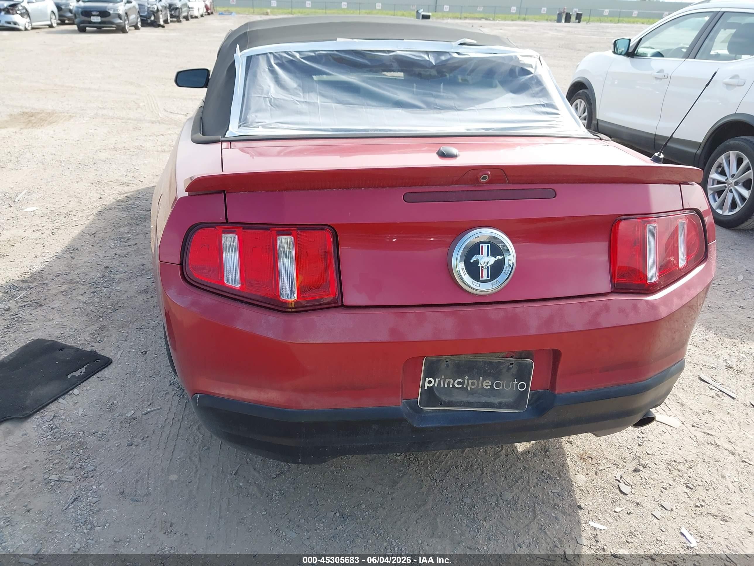 2010 Ford Mustang V6/v6 Premium Red vin: 1ZVBP8EN7A5159381