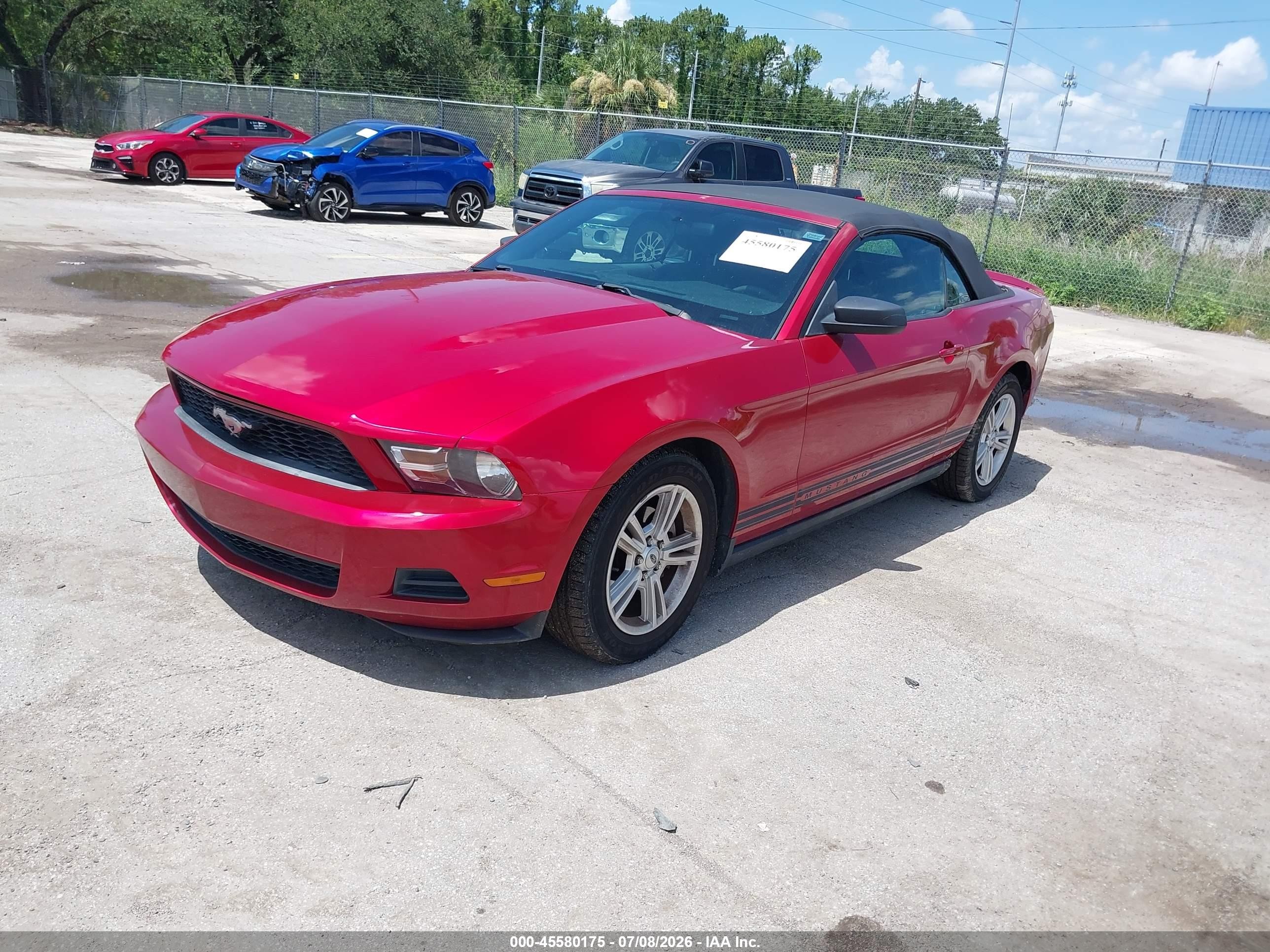 2010 Ford Mustang V6/v6 Premium Red vin: 1ZVBP8EN7A5165505