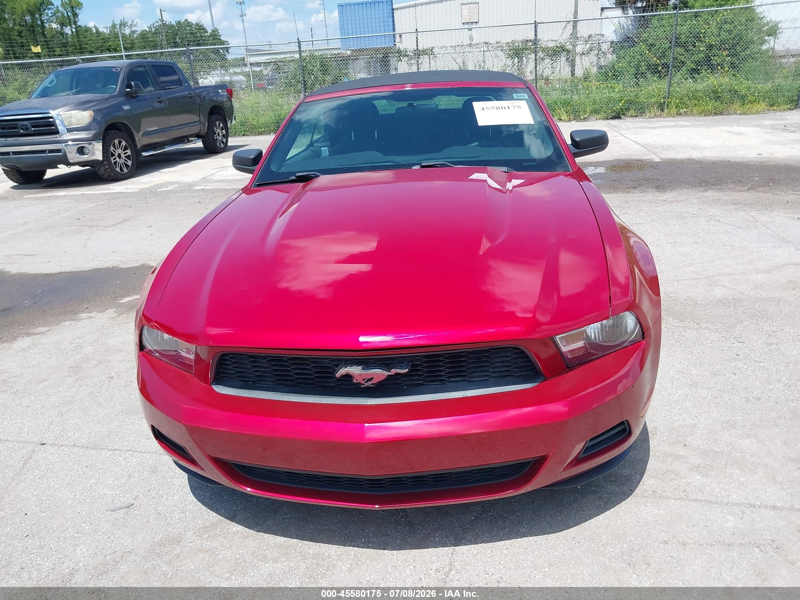 2010 Ford Mustang V6/v6 Premium Red vin: 1ZVBP8EN7A5165505