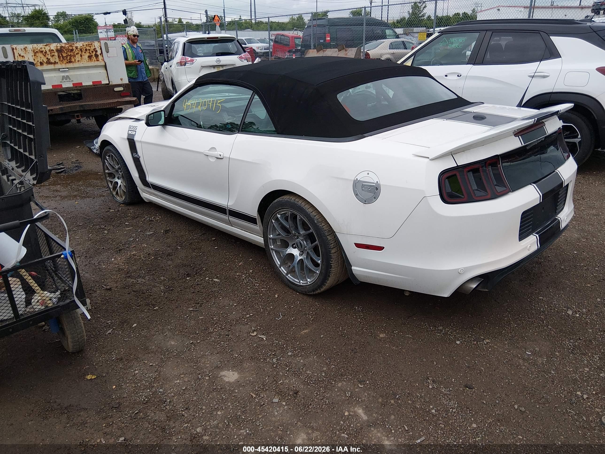 2013 Ford Mustang Gt Premium White vin: 1ZVBP8FF1D5215777