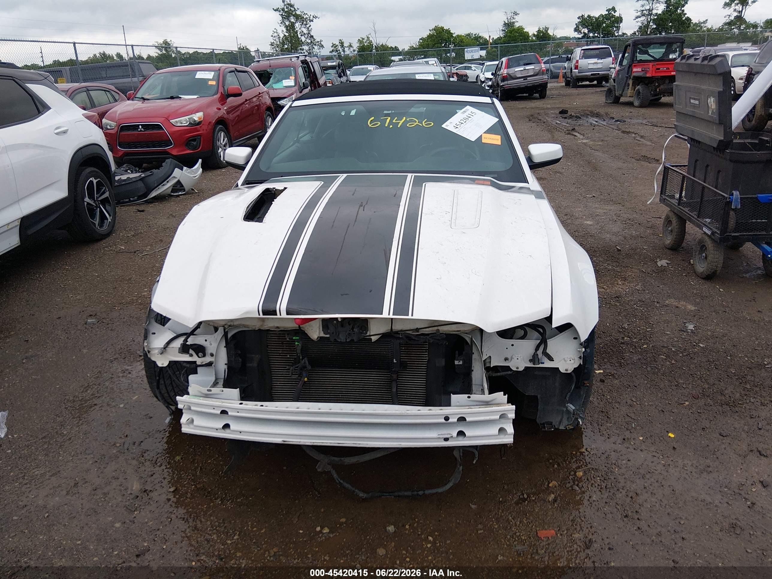 2013 Ford Mustang Gt Premium White vin: 1ZVBP8FF1D5215777