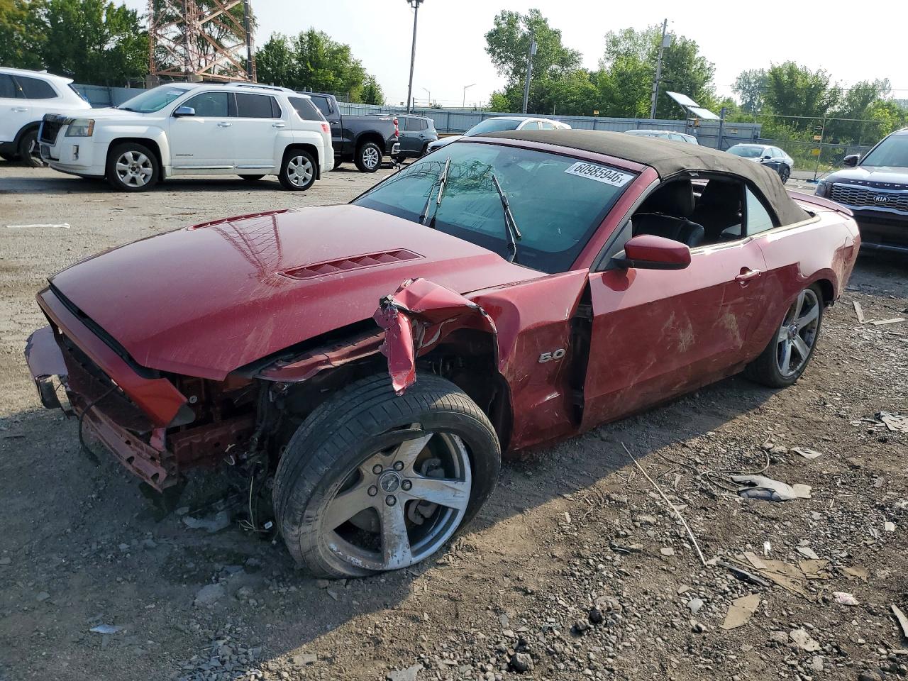 2014 Ford Mustang Gt Red vin: 1ZVBP8FF2E5333239