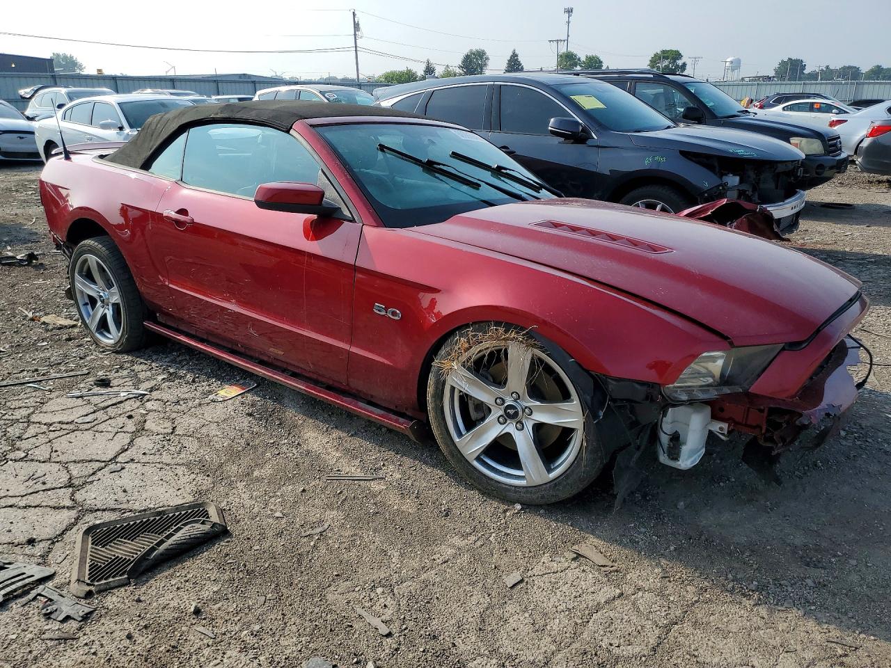 2014 Ford Mustang Gt Red vin: 1ZVBP8FF2E5333239