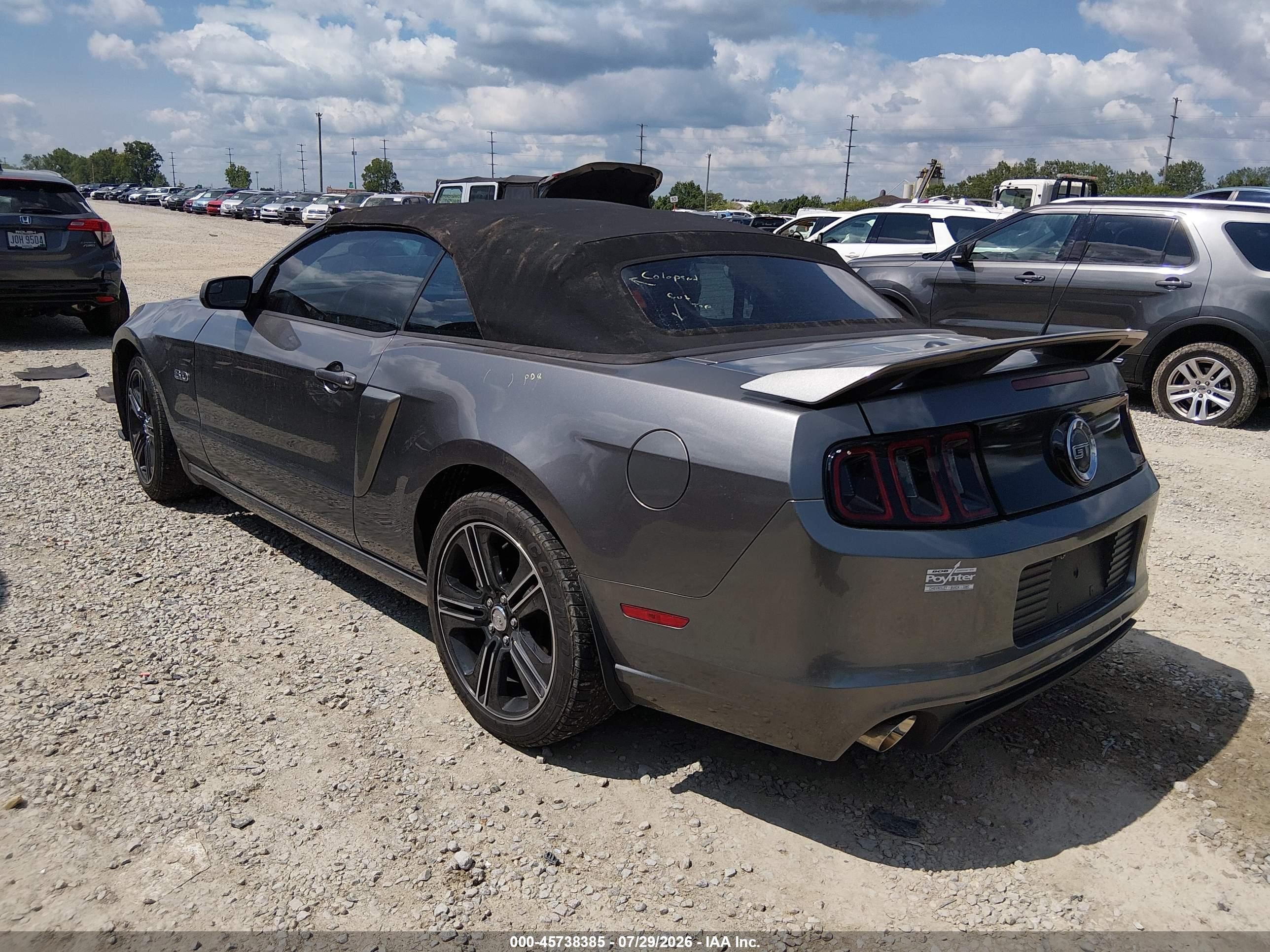 2013 Ford Mustang Gt Premium Gray vin: 1ZVBP8FF3D5276869