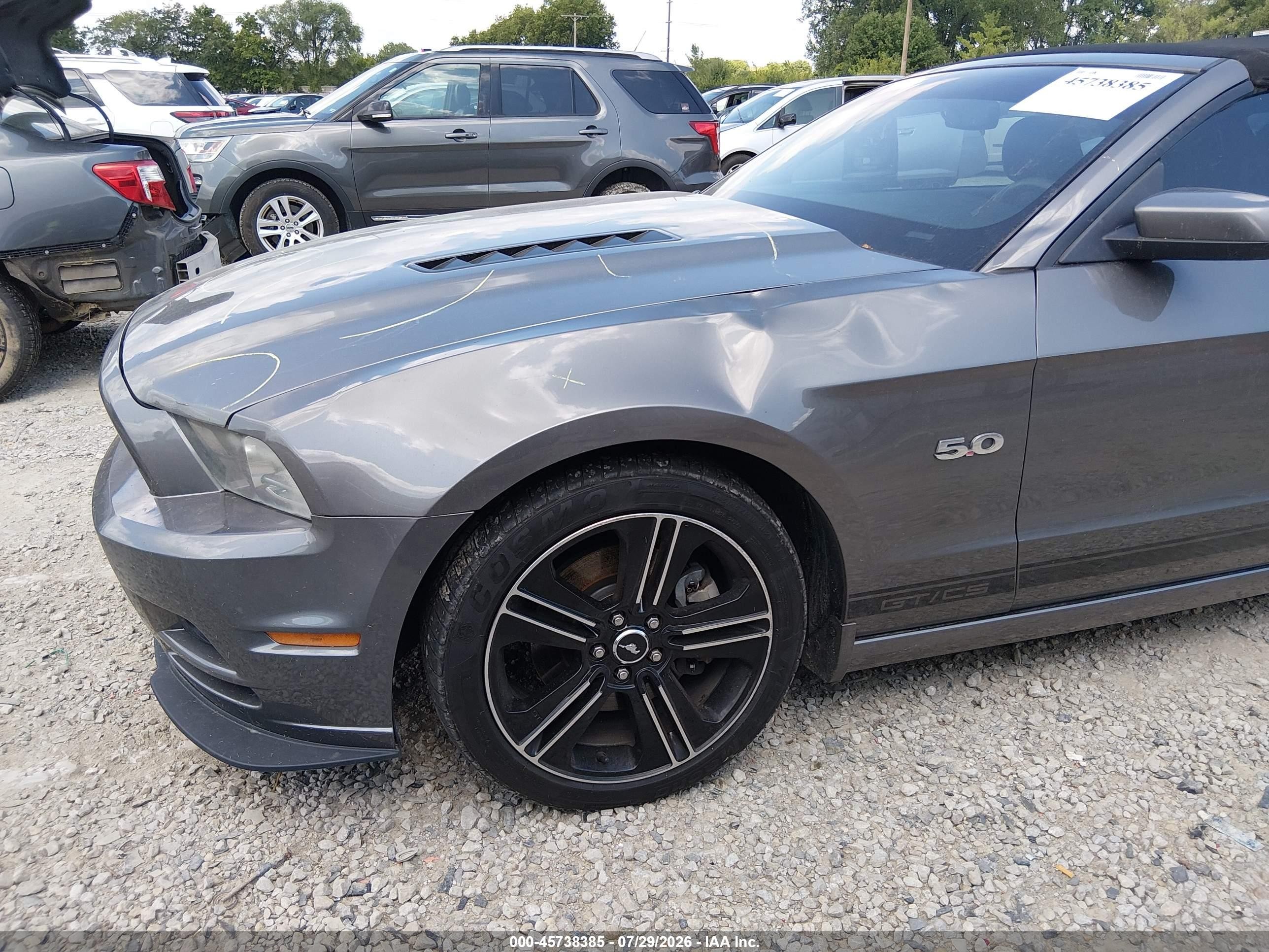 2013 Ford Mustang Gt Premium Gray vin: 1ZVBP8FF3D5276869