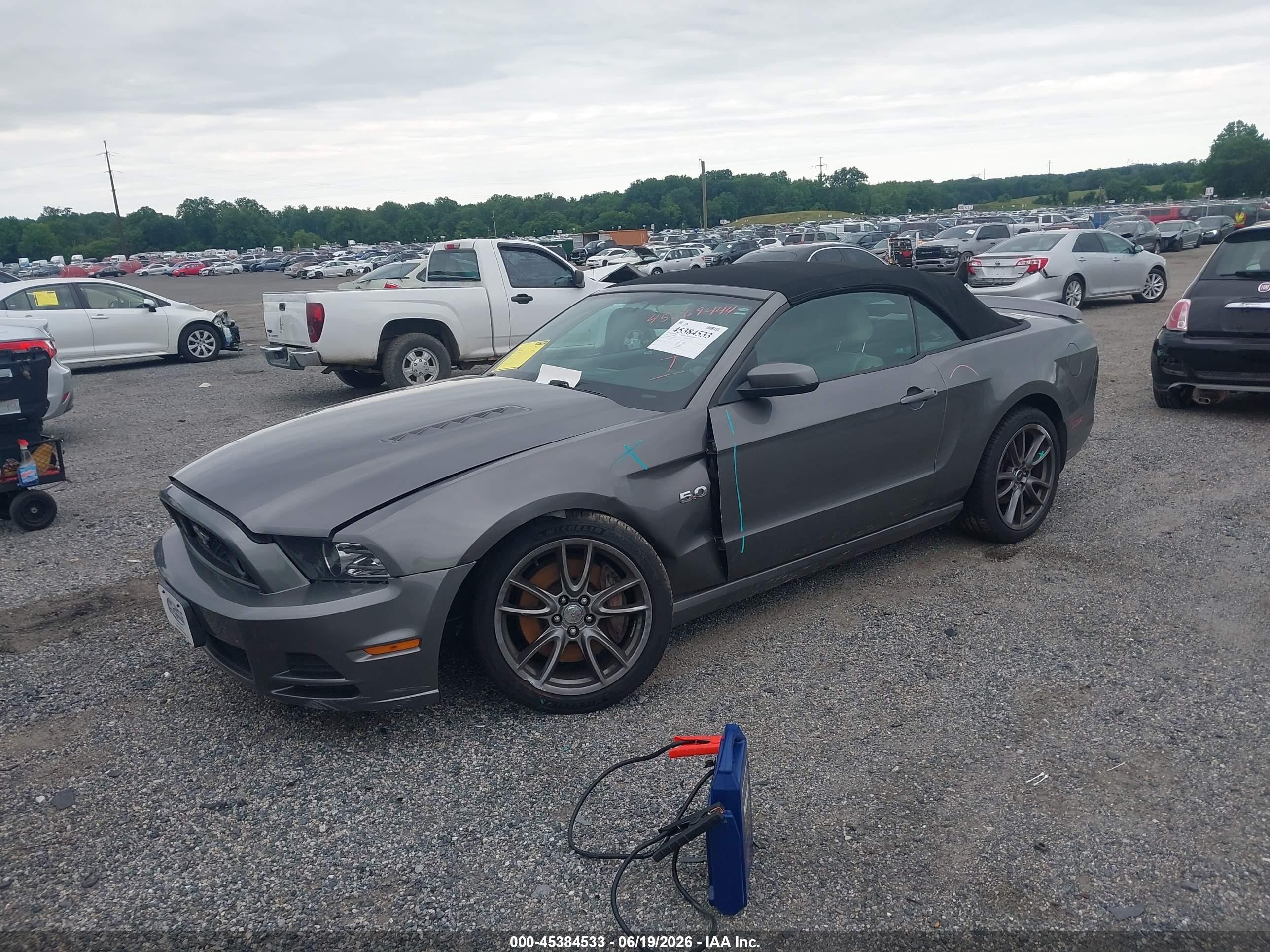 2014 Ford Mustang Gt Premium Gray vin: 1ZVBP8FF3E5295794
