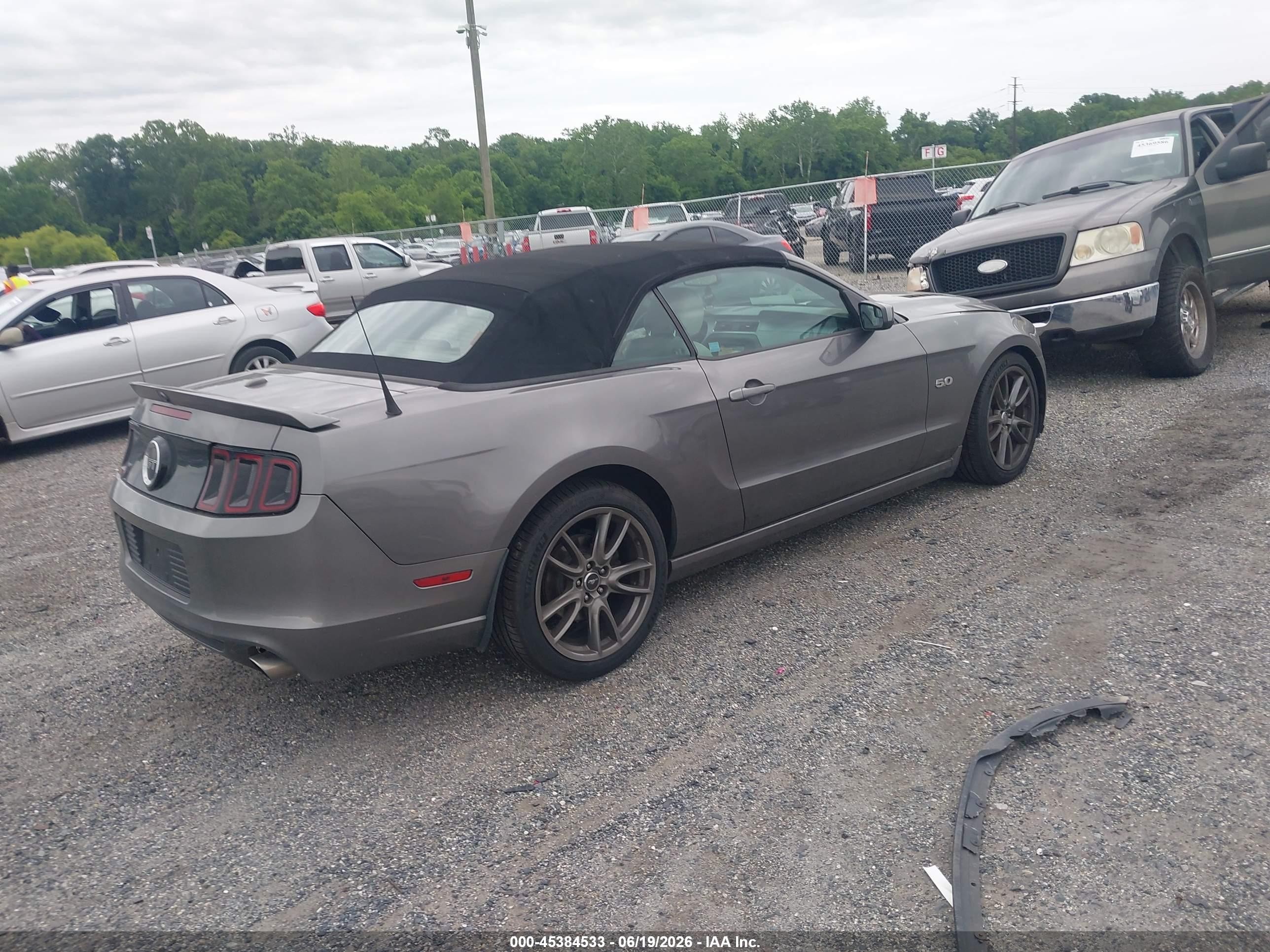 2014 Ford Mustang Gt Premium Gray vin: 1ZVBP8FF3E5295794