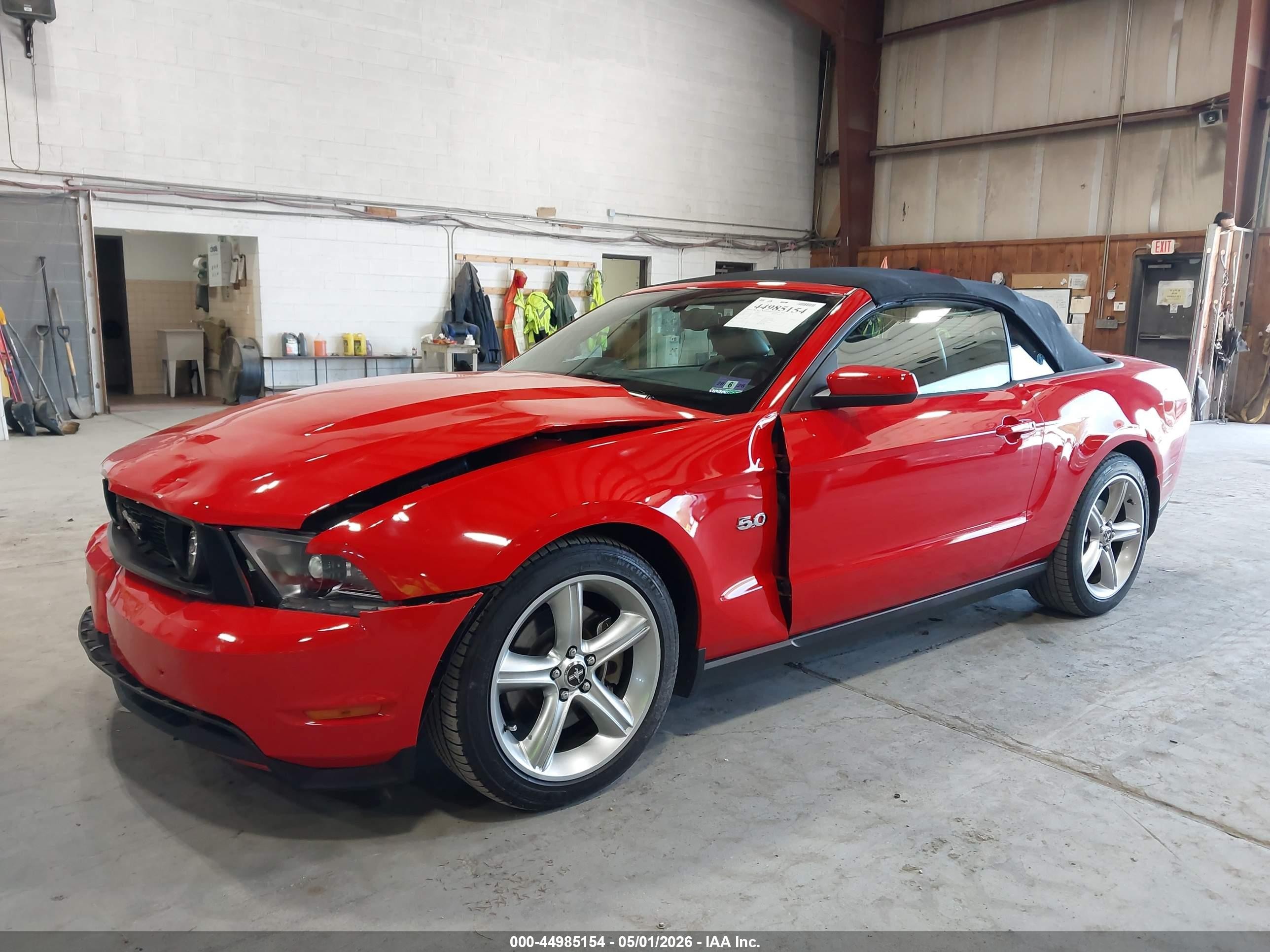 2012 Ford Mustang Gt Premium Red vin: 1ZVBP8FF7C5229276