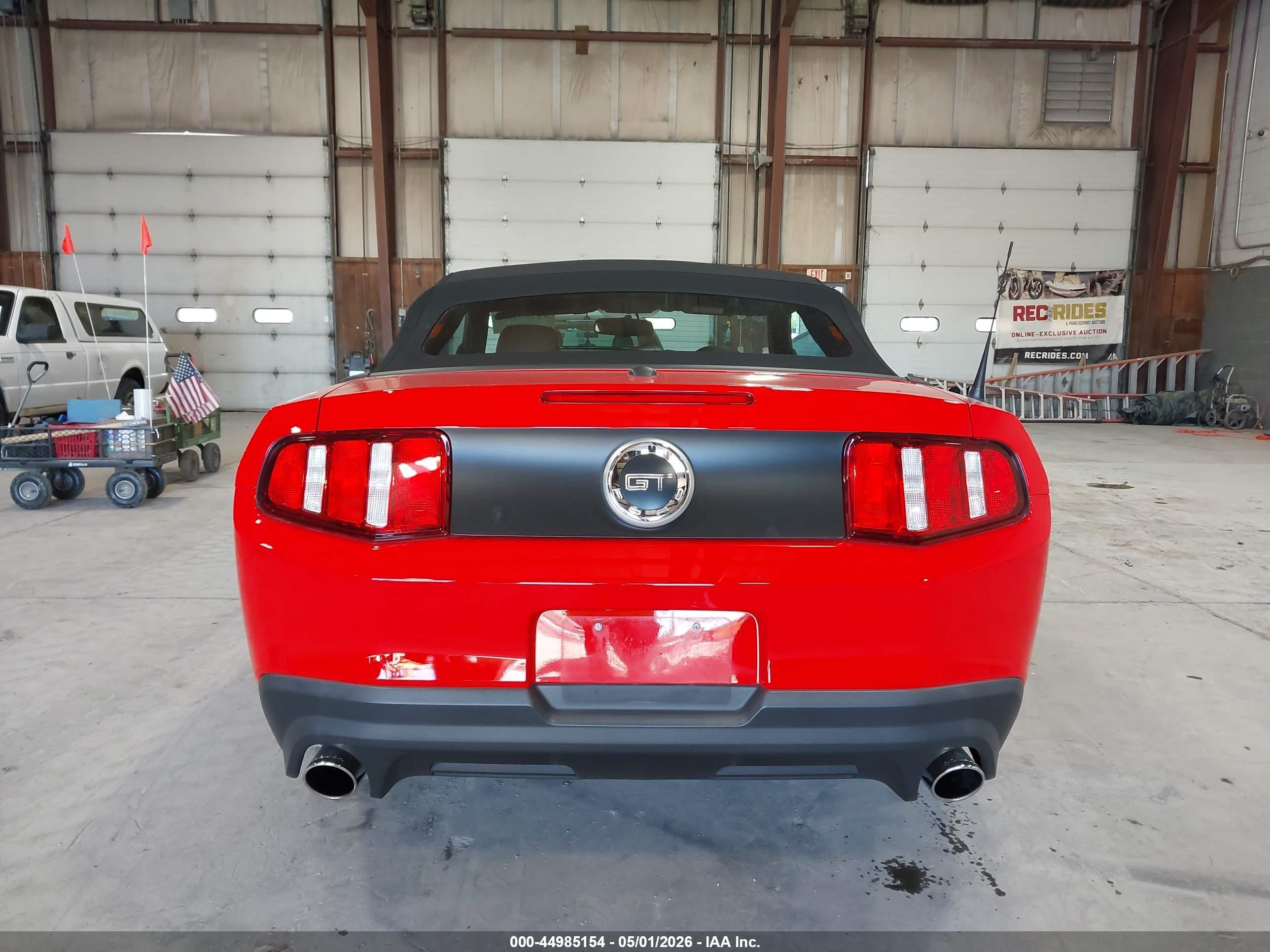 2012 Ford Mustang Gt Premium Red vin: 1ZVBP8FF7C5229276