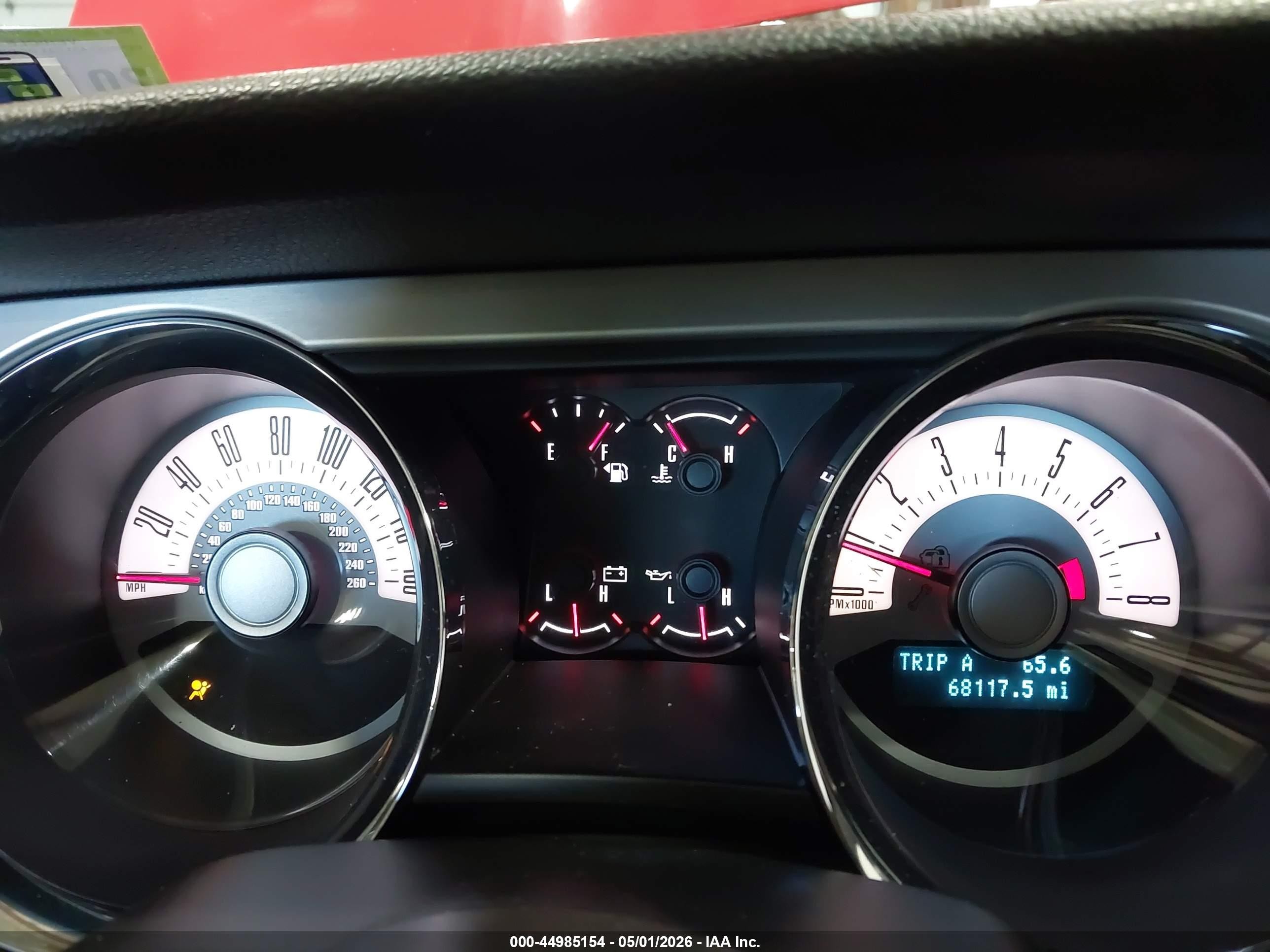 2012 Ford Mustang Gt Premium Red vin: 1ZVBP8FF7C5229276